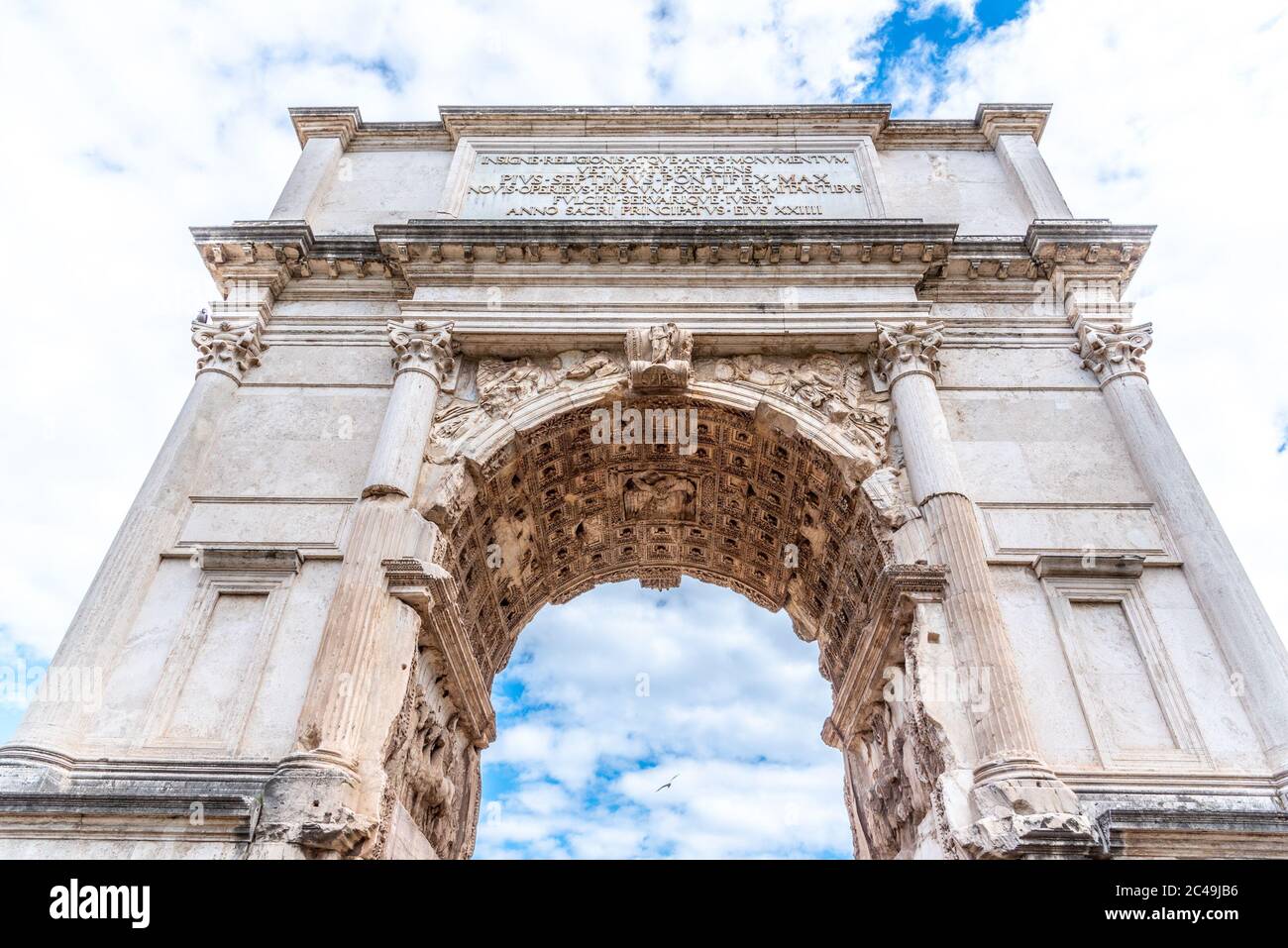 Arche de Titus sur via Sacra, Forum romain, Rome, Italie. Banque D'Images