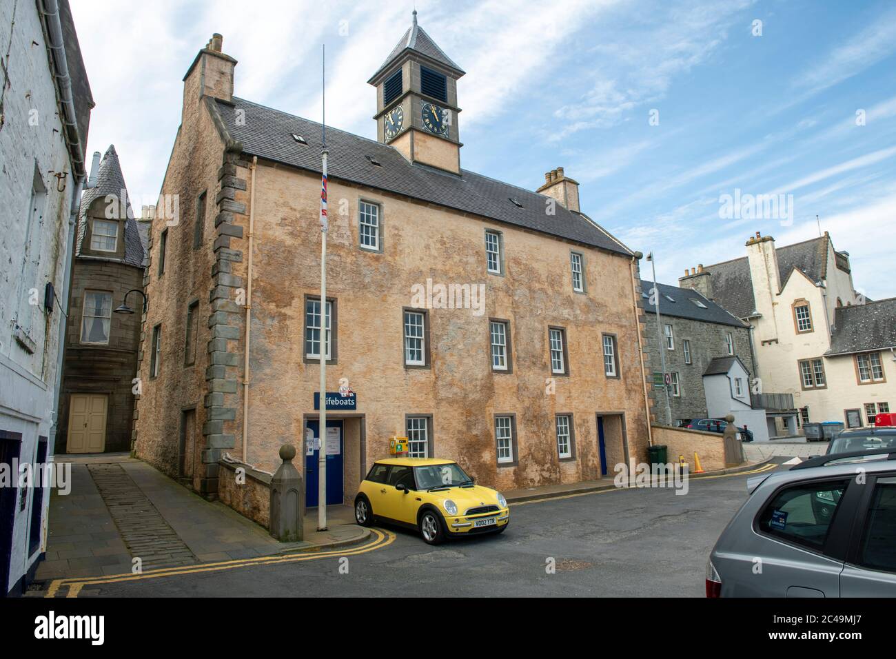 Lerwick RNLI station de Lifeboat Shetland et le bateau de vie Michael Et Jane Vernon Banque D'Images