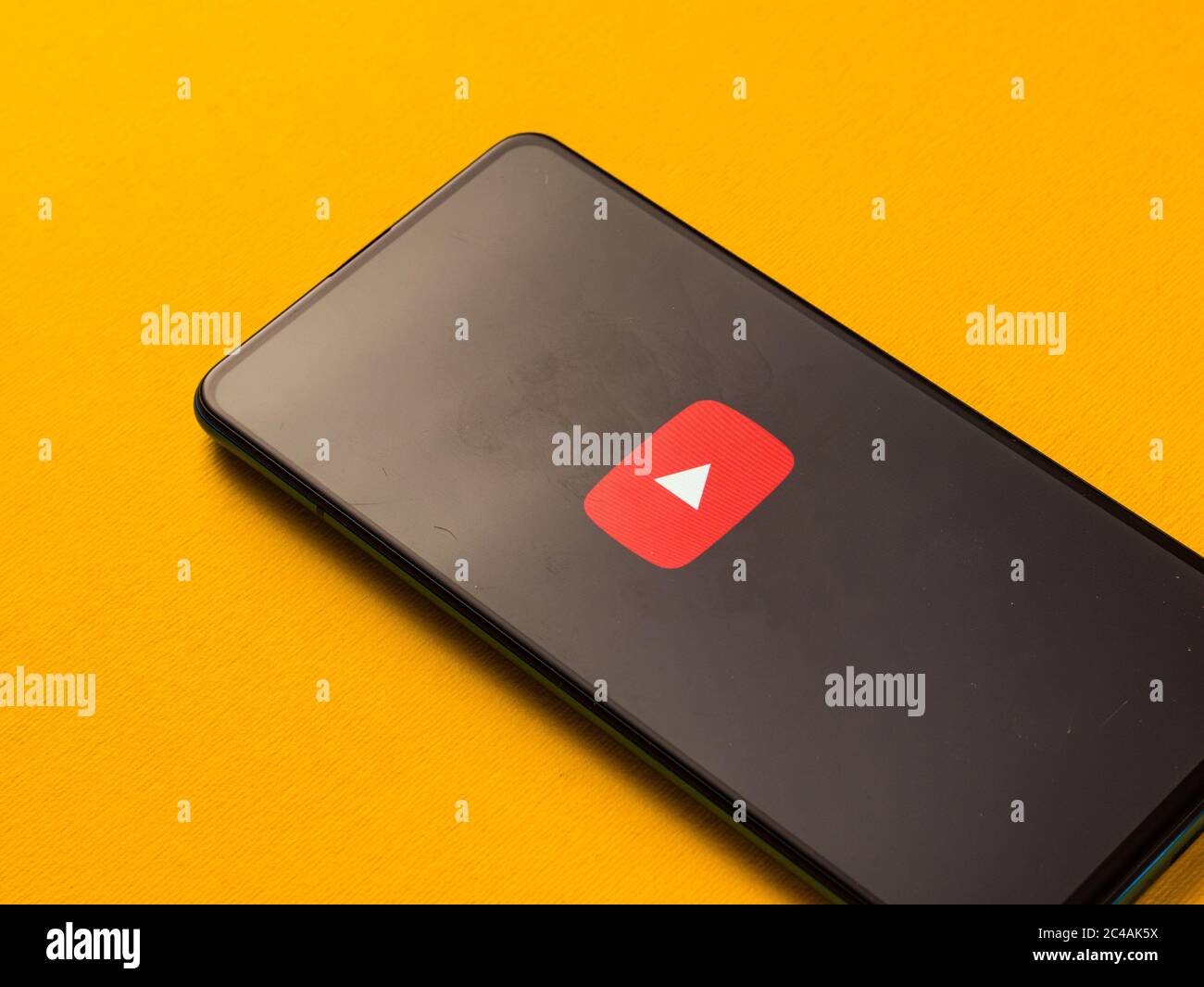 Assam, inde - 23 mai 2020 : Youtube une application de streaming vidéo. Banque D'Images