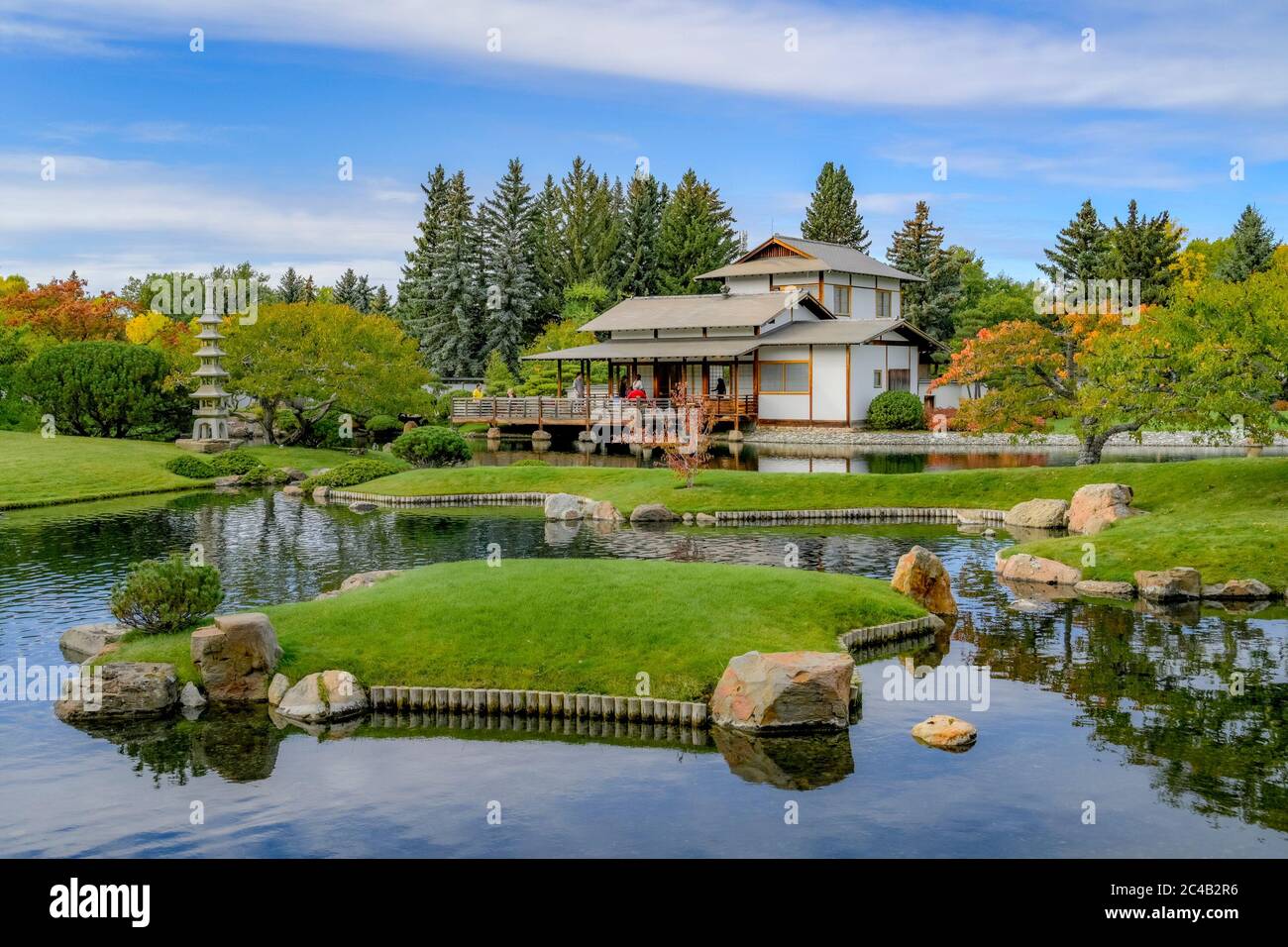 Jardin japonais Nikka Yuko, Lethbridge, Alberta, Canada Banque D'Images
