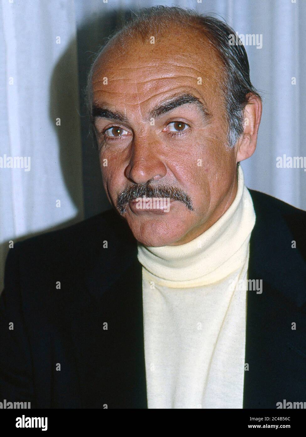 Sean Connery à Londres 1987, faisant la promotion de son film The Untouchables Banque D'Images