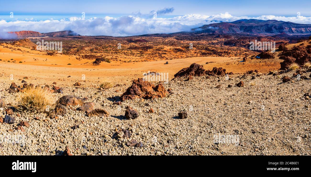 Boules de lave, oeufs de Teide, Huevos del Teide, Montana Blanca, Picio del Teide, 3718 m, Parque Nacional de las Canadas del Teide, Parc national de Teide Banque D'Images