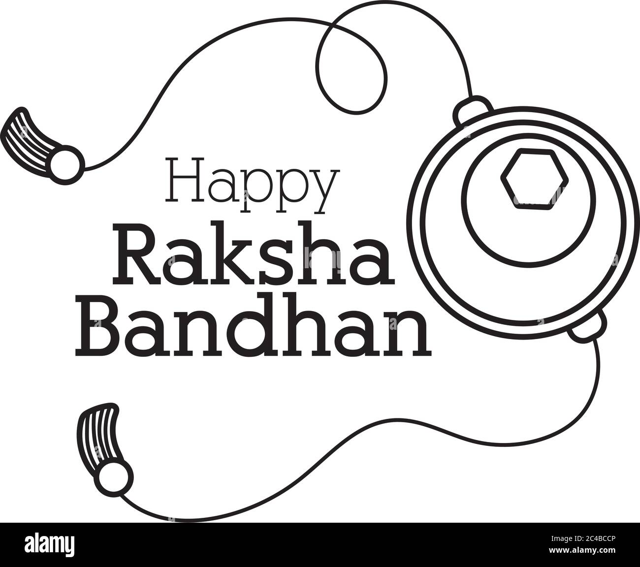 bracelet happy raksha bandhan avec motif vectoriel de style ball line Illustration de Vecteur bracelet happy raksha bandhan avec motif vectoriel de style ball line Illustration de Vecteur