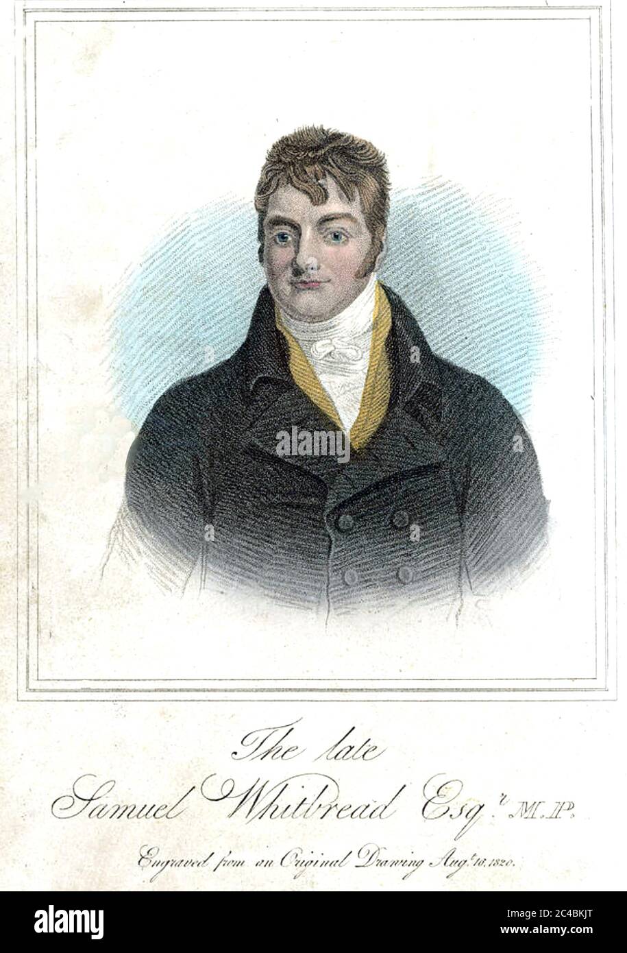 SAMUEL WHITBREAD (1764-1815) politicien anglais et fils du brasseur du même nom. Banque D'Images