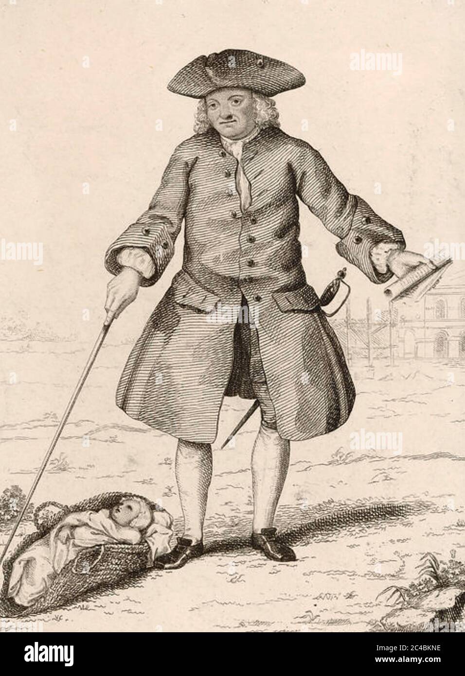 THOMAS CORAM (c 1668-1751) capitaine de mer et philanthrope qui a fondé l'hôpital London Foundling en 1739 Banque D'Images