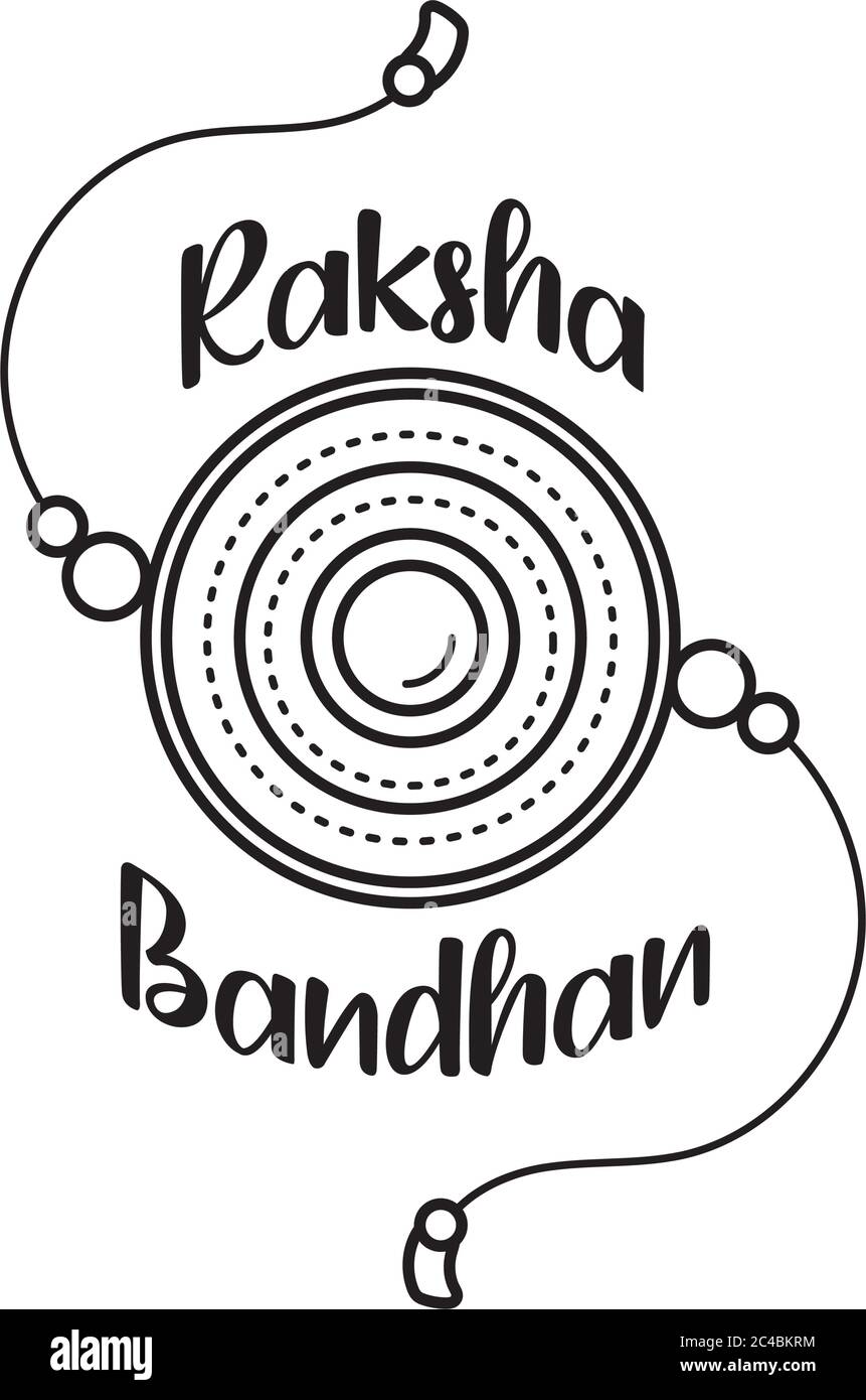 bracelet happy raksha bandhan avec motif vectoriel de style ball line Illustration de Vecteur bracelet happy raksha bandhan avec motif vectoriel de style ball line Illustration de Vecteur
