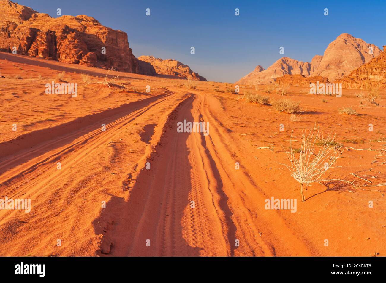 Le désert de Wadi Rum, Jordanie Banque D'Images