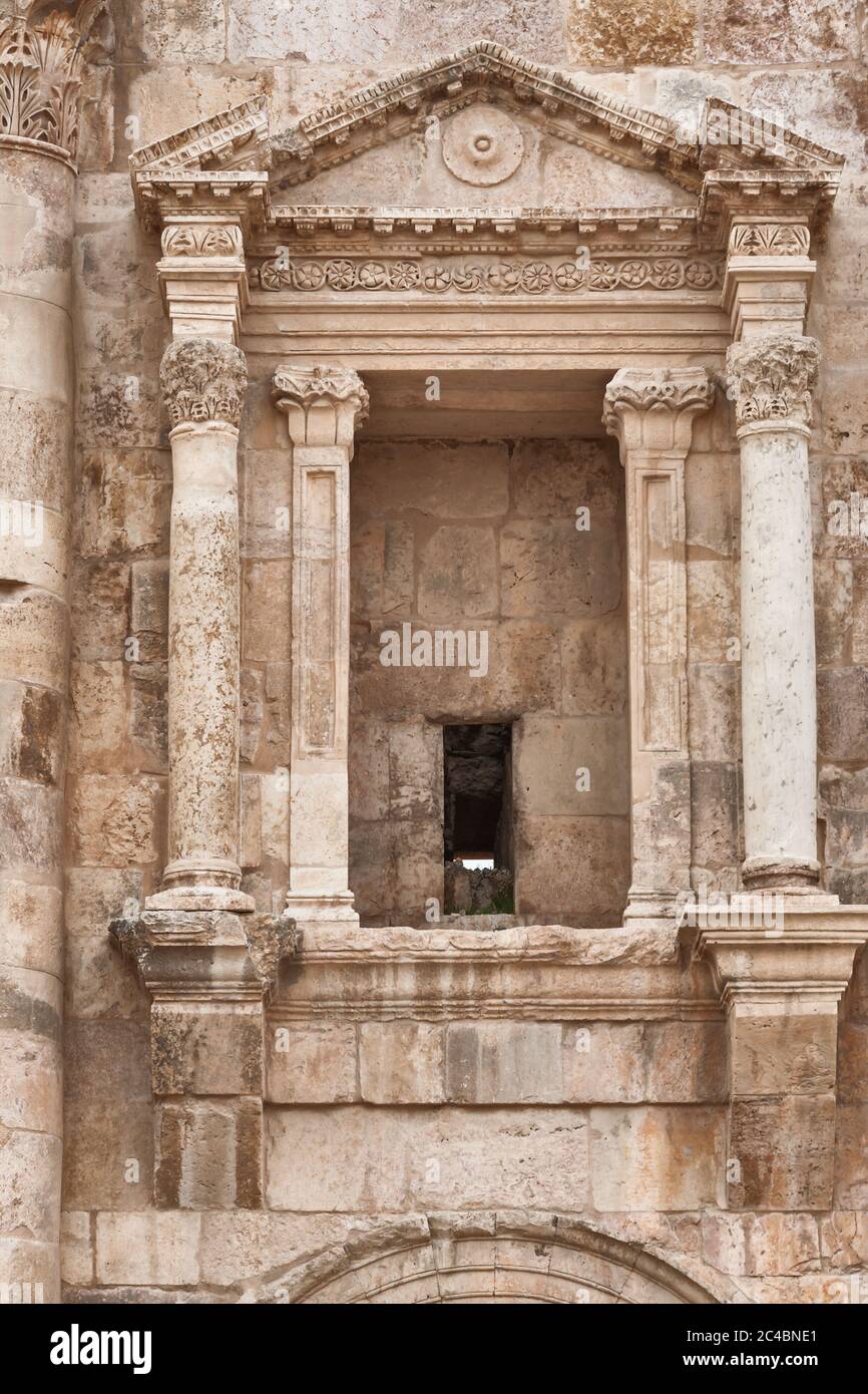 Arche d'Hadrien, ancienne ville de Jerash, Gerasa, Jordanie Banque D'Images