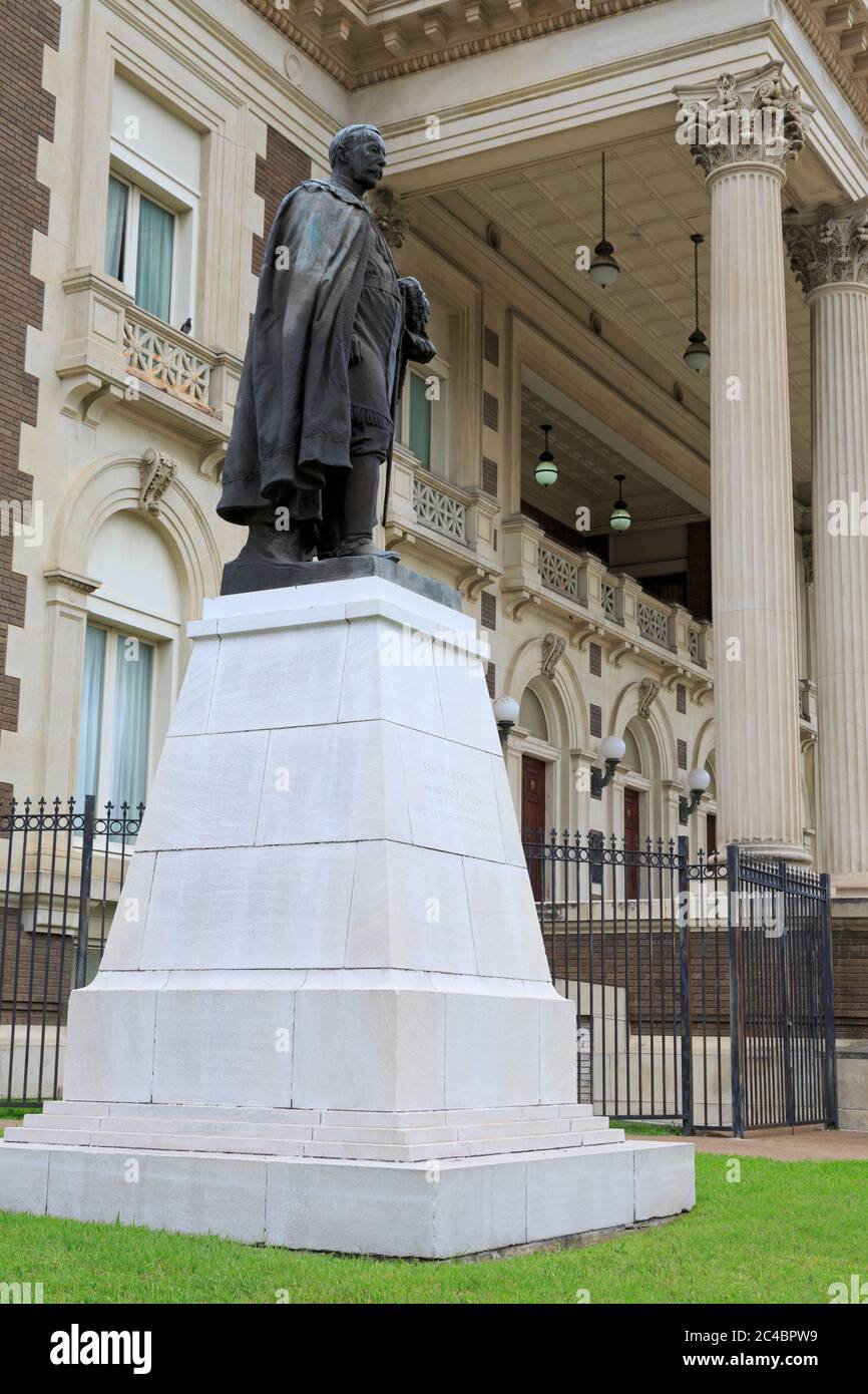 Statue de Sam Cochran, Temple du Rite écossais, Dallas, Texas, États-Unis Banque D'Images