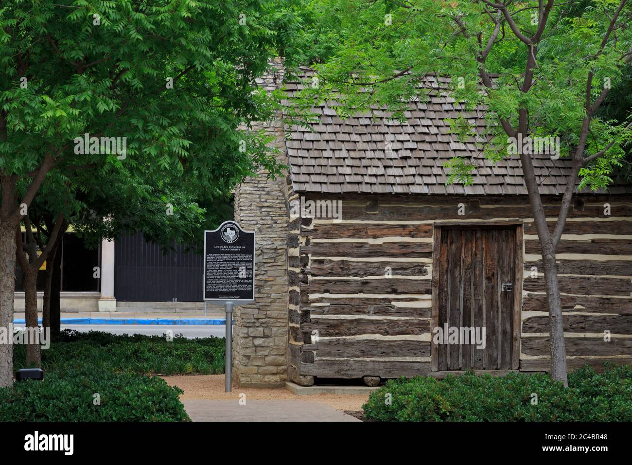 John Neely Bryan Cabin, Dallas, Texas, USA Banque D'Images