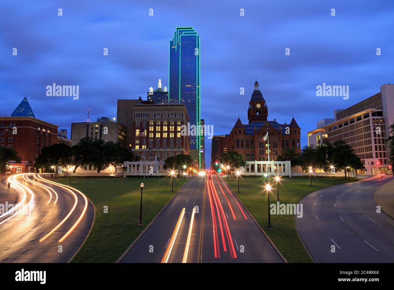 Dealey Plaza, Dallas, Texas, USA Banque D'Images