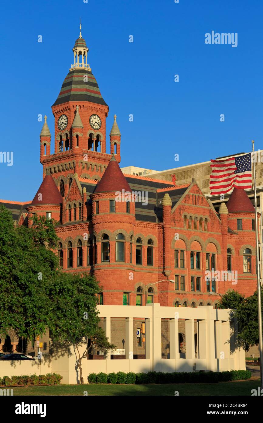 Old Red Museum, Dealey Plaza, Dallas, Texas, USA Banque D'Images