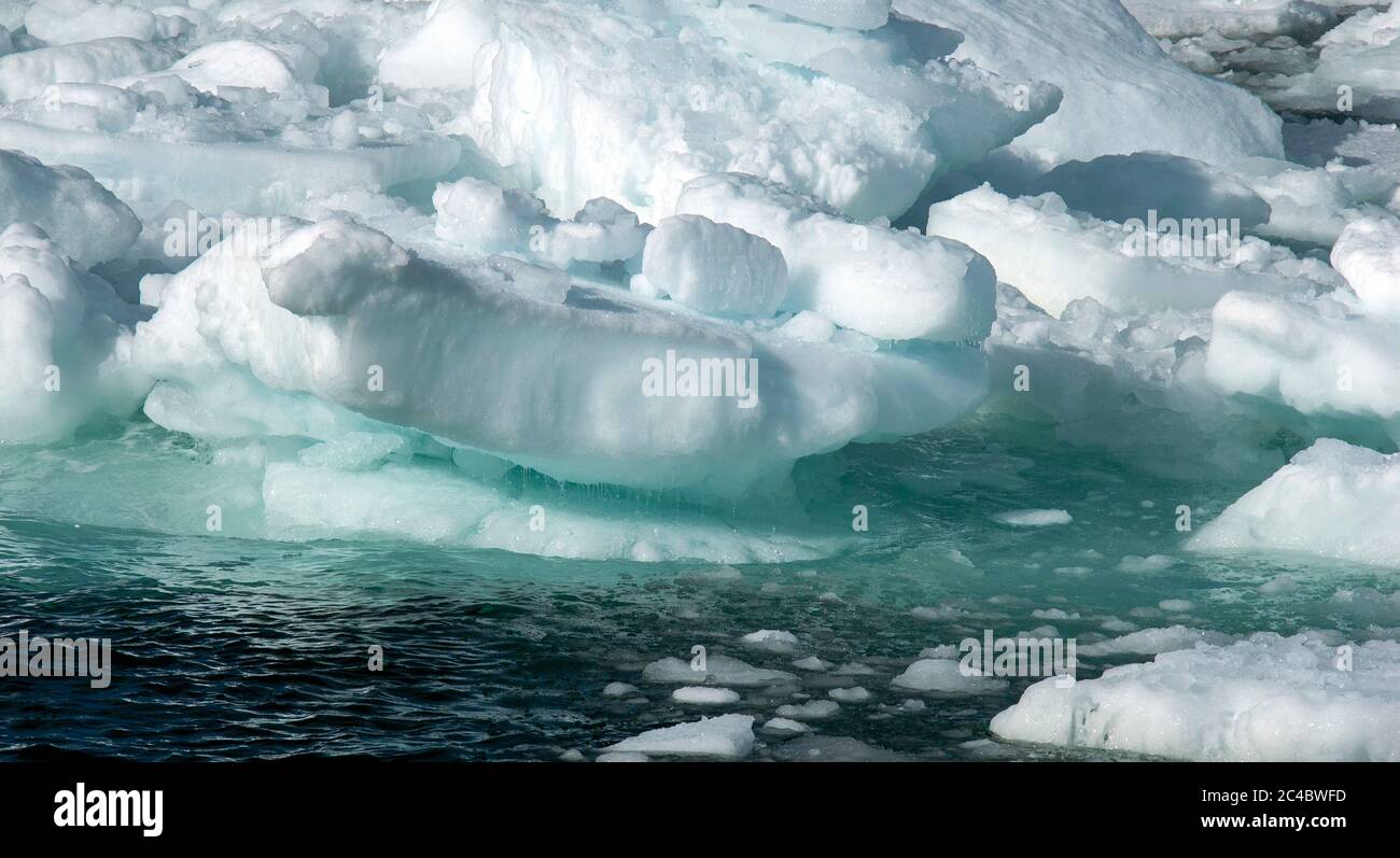 faites du froid sur la côte de Svalbard, en Norvège, Svalbard Banque D'Images