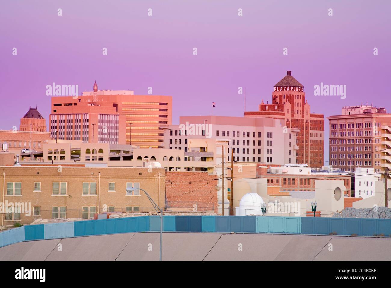 Interstate 10 et horizon d'El Paso, Texas, États-Unis Banque D'Images