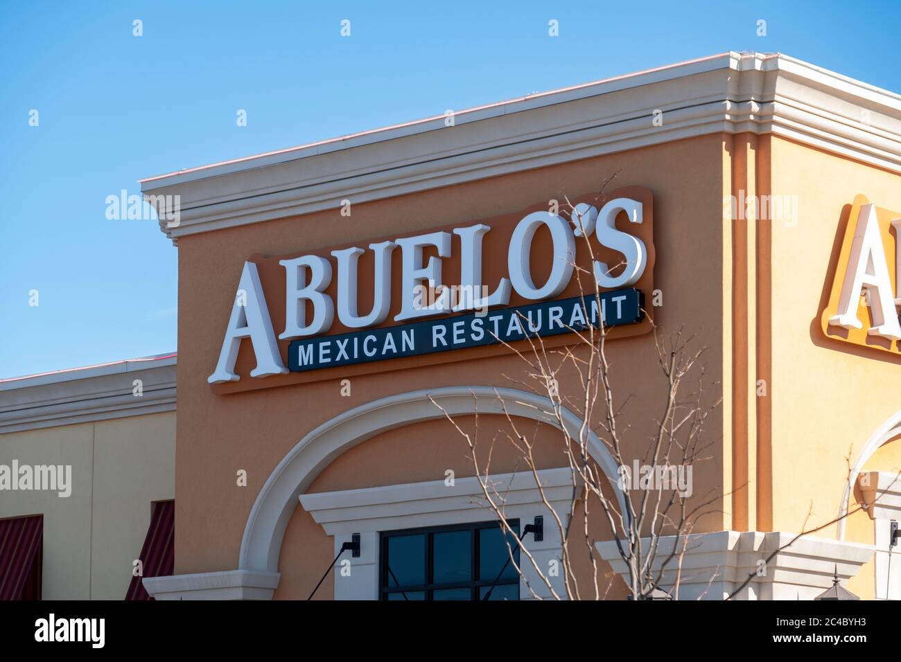 Extérieur du restaurant mexicain Abuelo à Wichita, Kansas, États-Unis. Banque D'Images