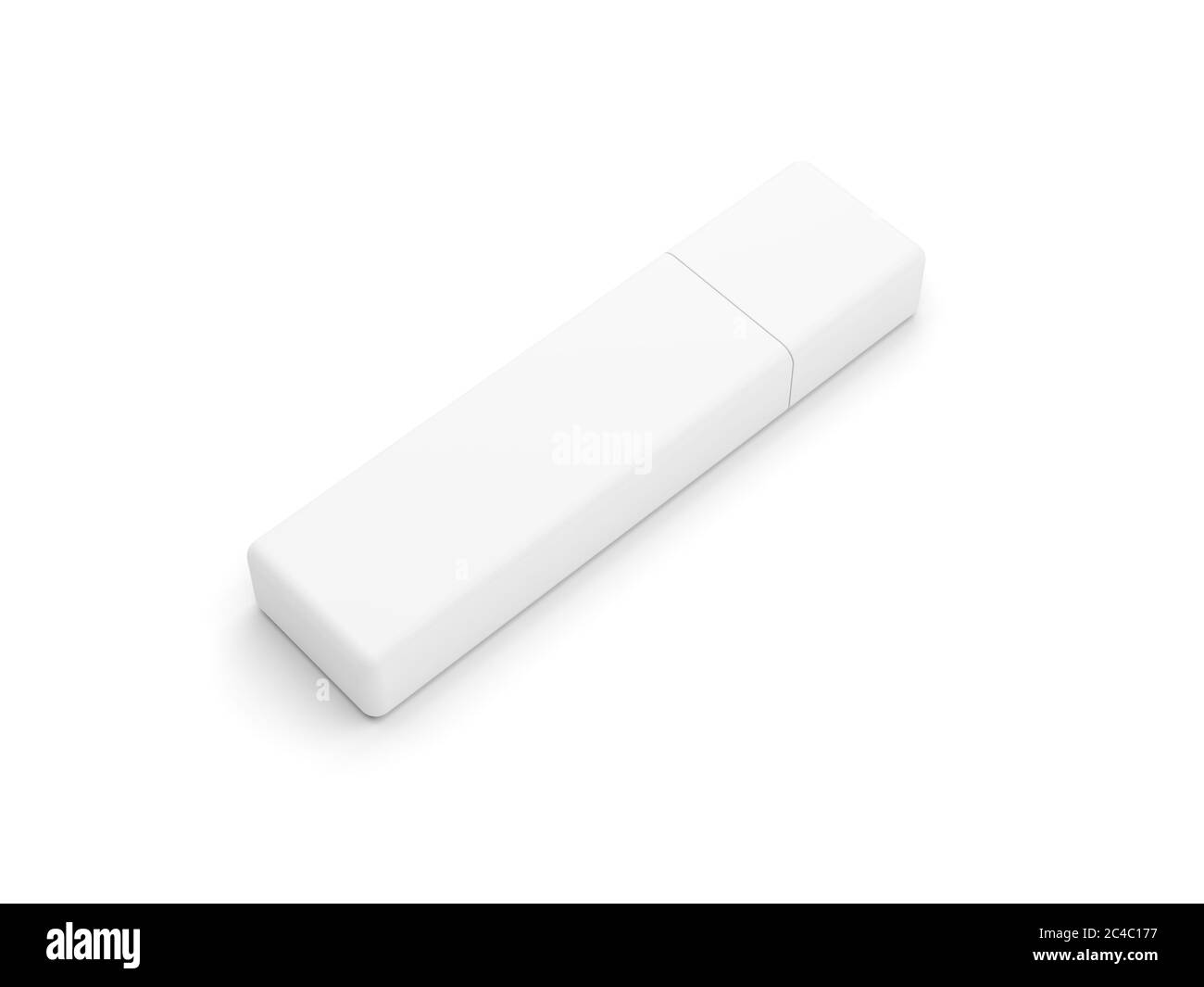 Lecteur flash USB isolé sur fond blanc. Périphérique de stockage de données. Lecteur de plumes. Pendrive. illustration 3d. Banque D'Images