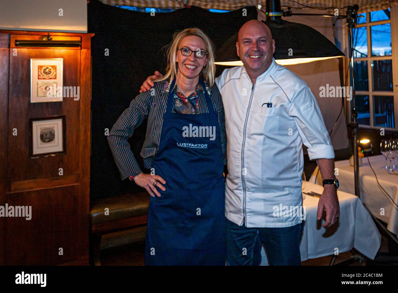 Marc Fosh, chef étoilé au guide Michelin, à l'occasion du festival gastronomique Rheingau à Hattenheim, Eltville am Rhein, en Allemagne Banque D'Images