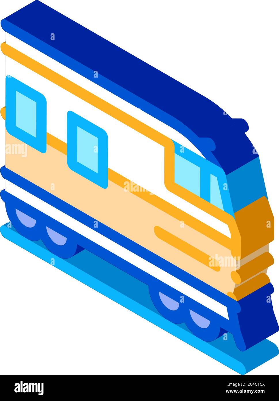 illustration vectorielle d'icône isométrique du train électrique de banlieue Illustration de Vecteur