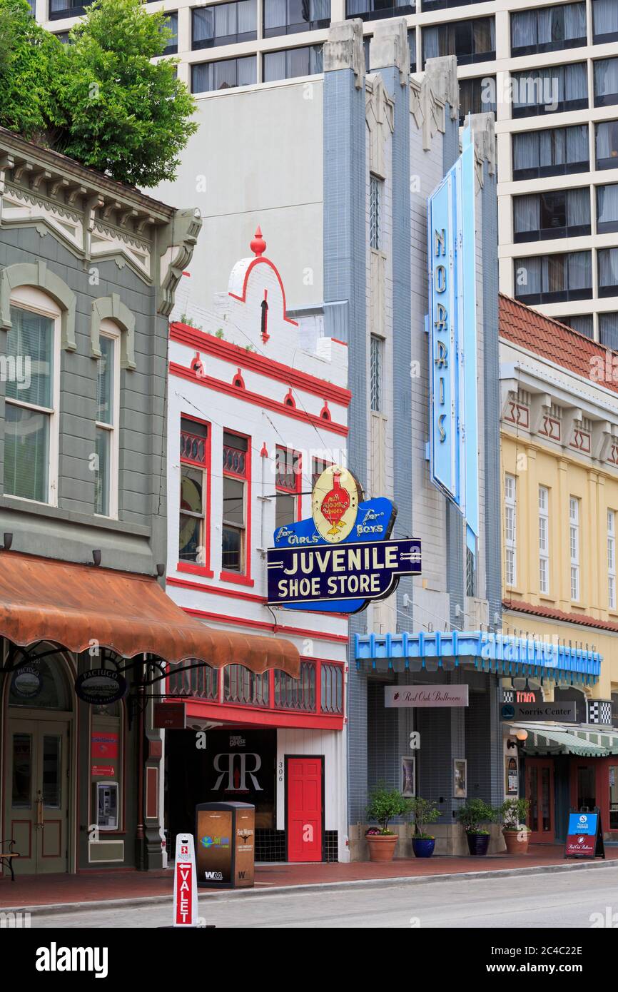 Houston Street, Fort Worth, Texas, USA Banque D'Images