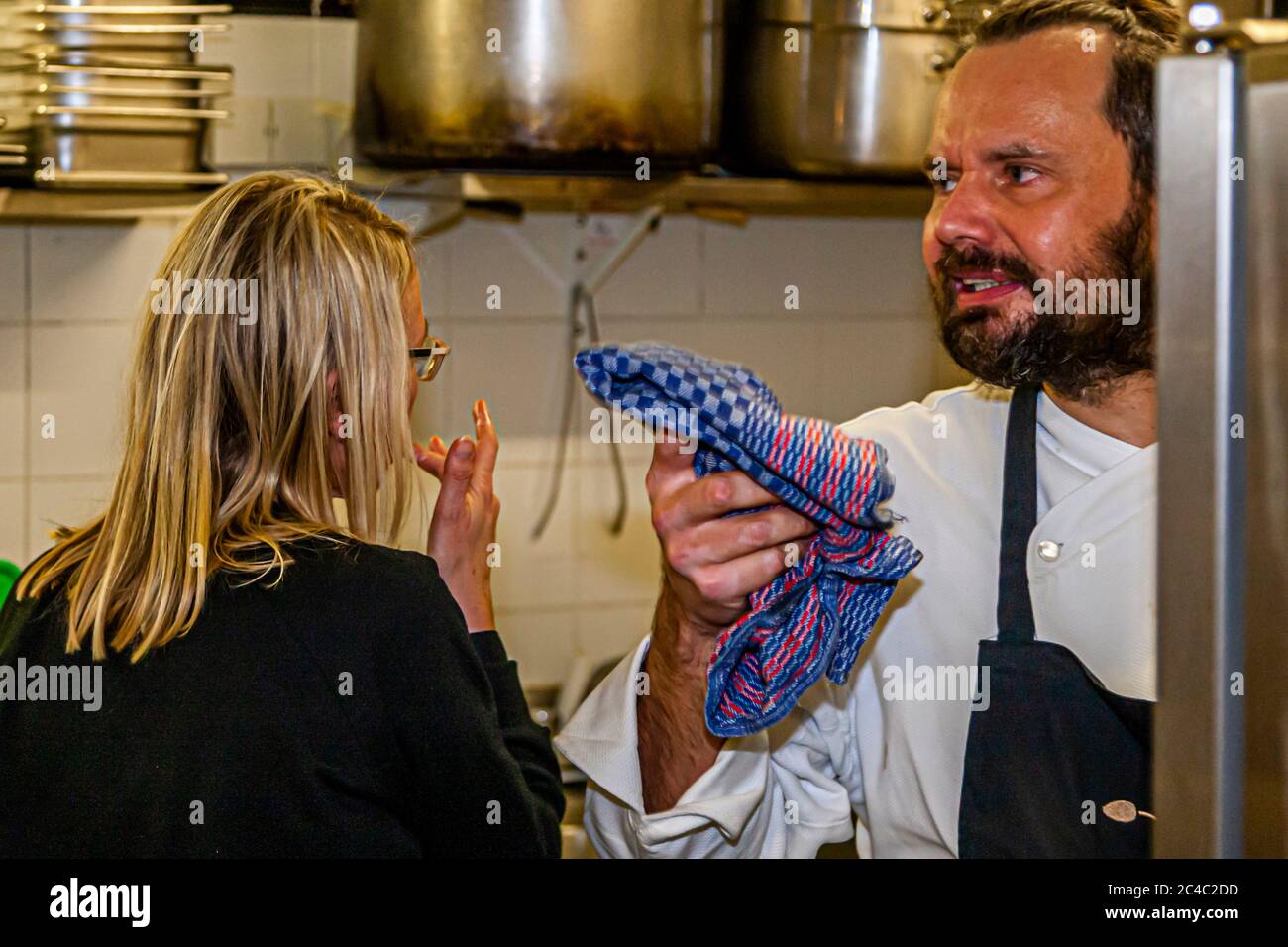 Mario Lohninger au Festival gastronomique de Rheingau à Hattenheim, Eltville am Rhein, Allemagne Banque D'Images