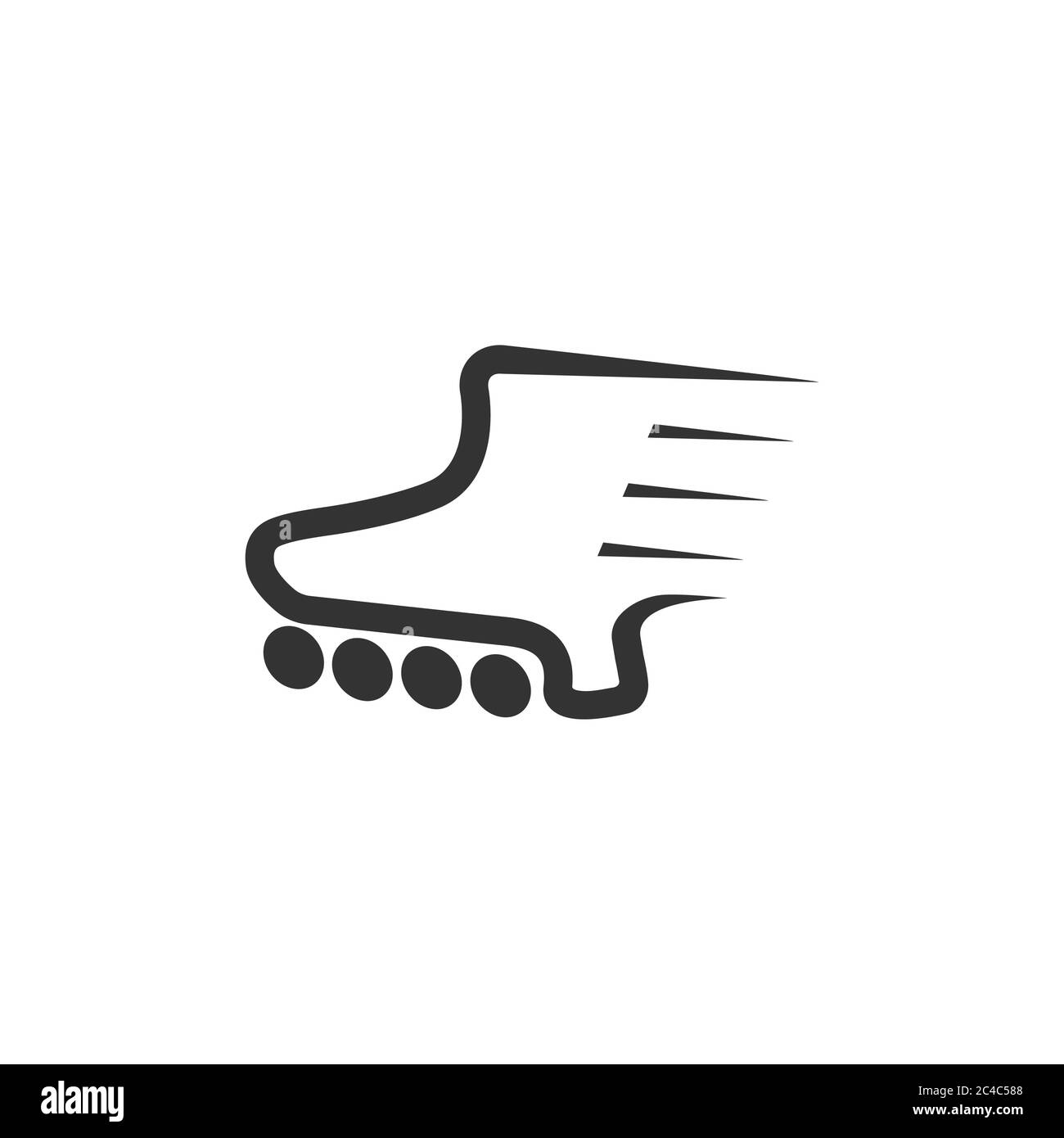 Patinage inline rapide rayures logo ligne vector Illustration de Vecteur