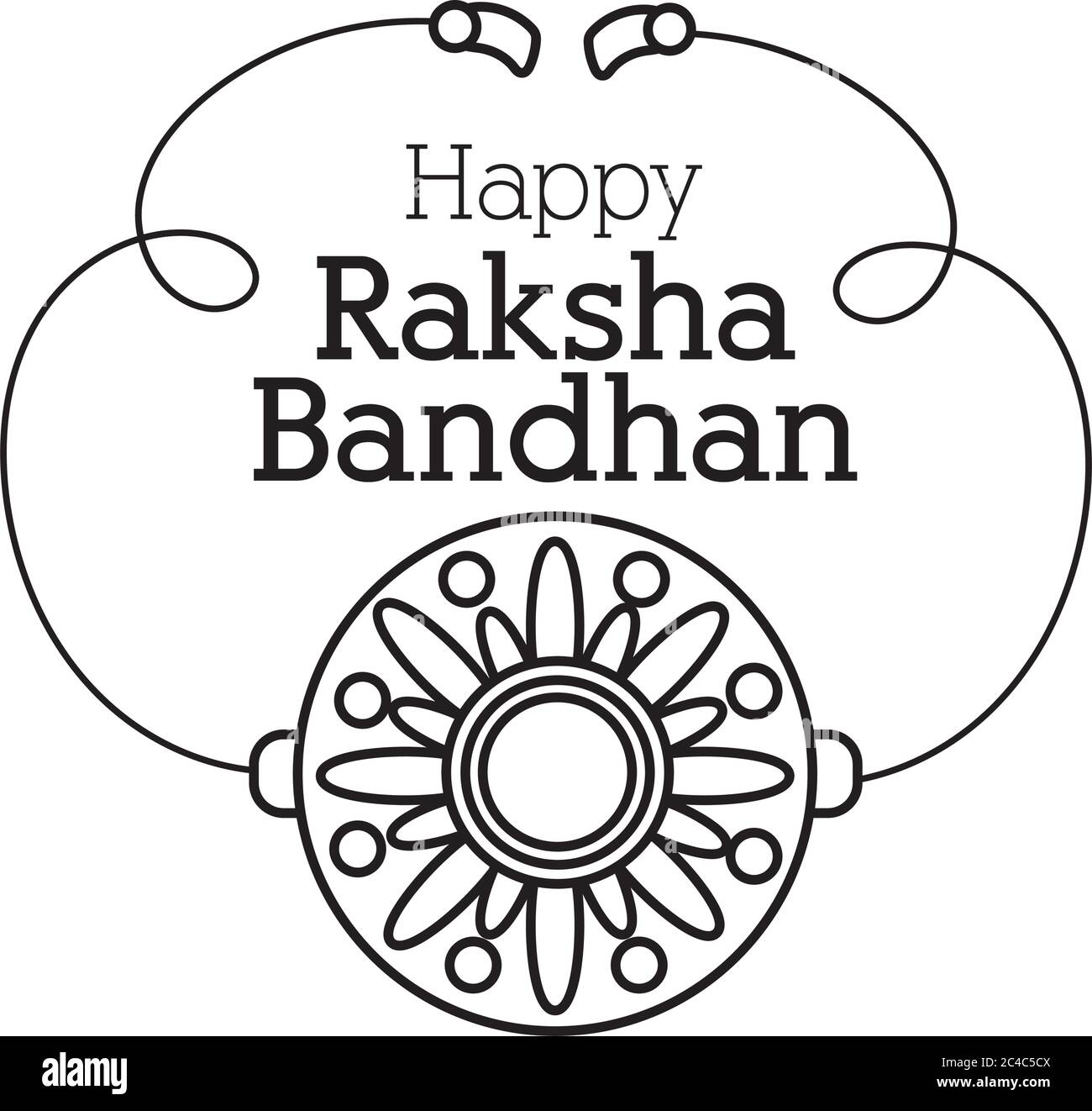 happy raksha bandhan bracelet fleur accessoire style ligne dessin vectoriel Illustration de Vecteur happy raksha bandhan bracelet fleur accessoire style ligne dessin vectoriel Illustration de Vecteur