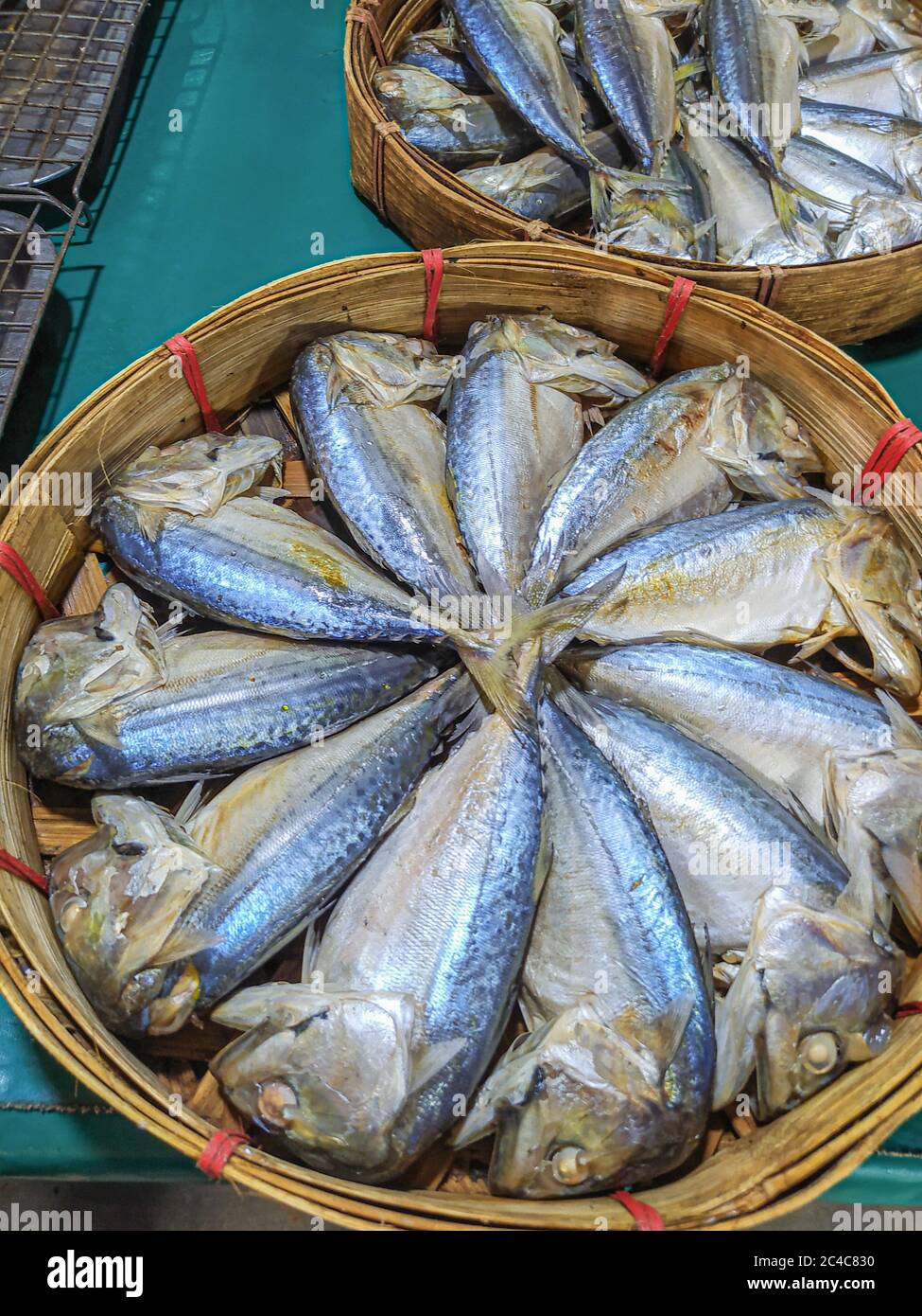 Le poisson salé était un de la cuisine traditionnelle thaïlandaise, Bangkok Thaïlande Banque D'Images