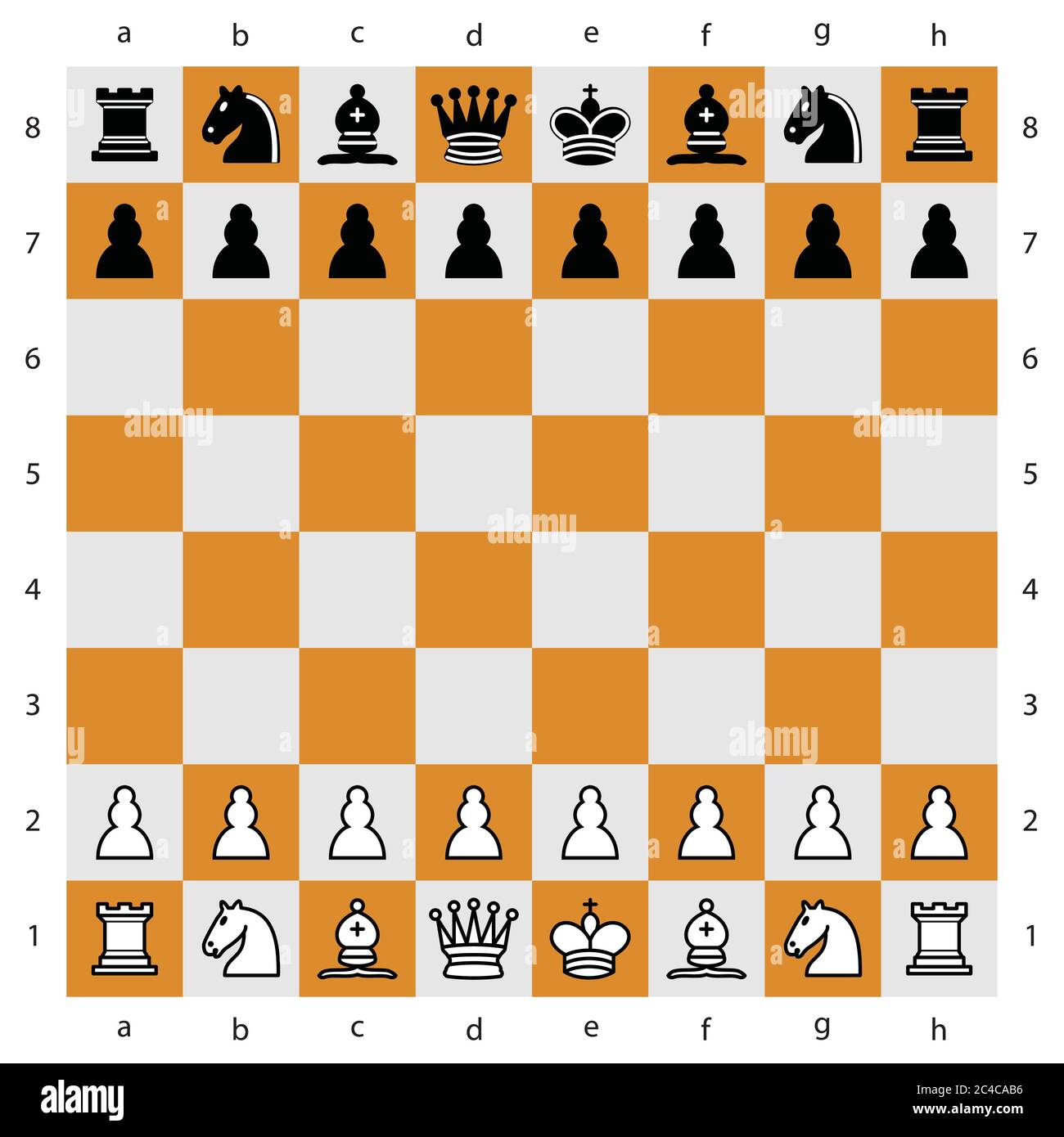 jeu de cartes d'échecs avec pièces d'échecs. Illustration vectorielle Illustration de Vecteur