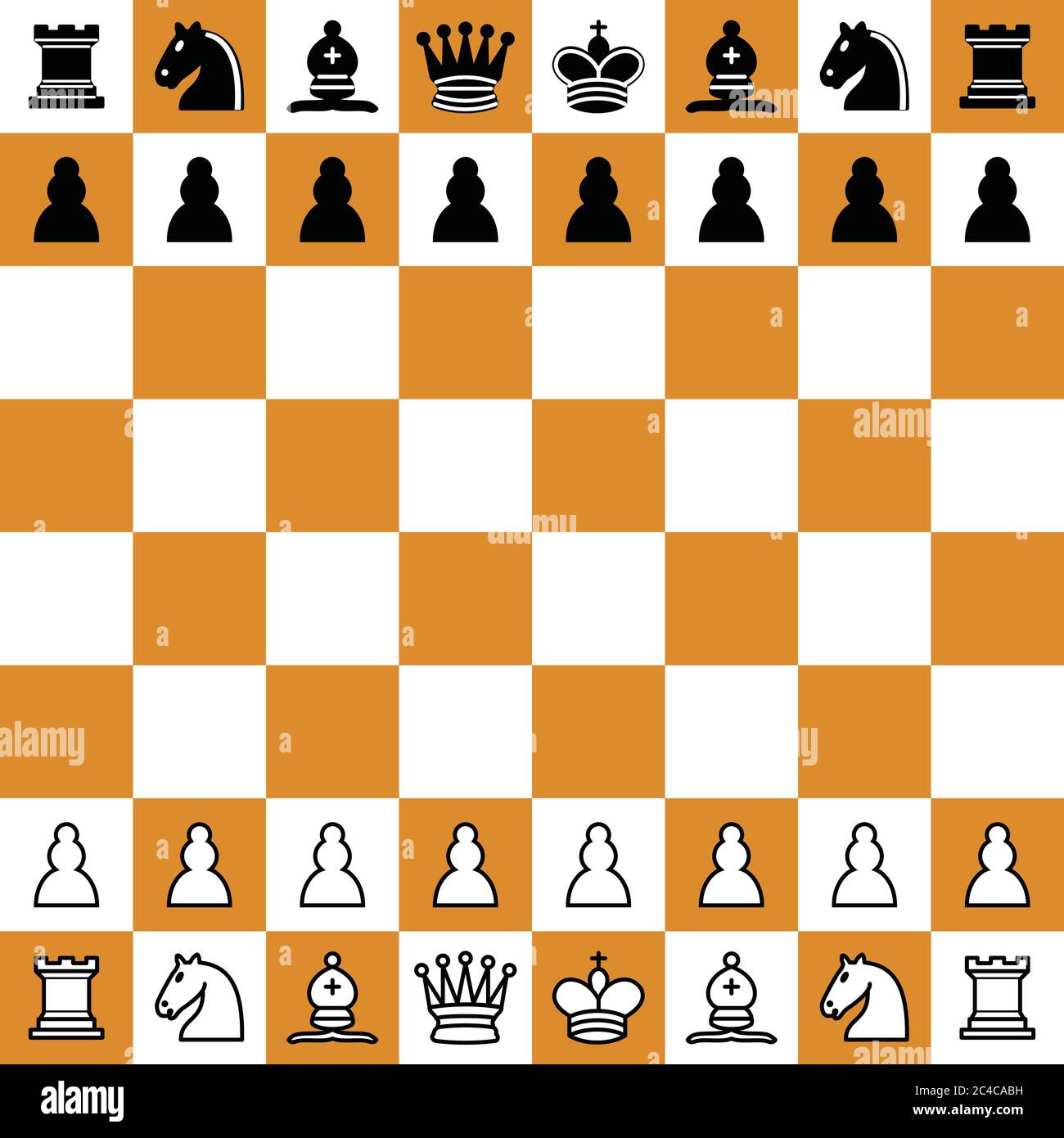 jeu de cartes d'échecs avec pièces d'échecs. Illustration vectorielle Illustration de Vecteur