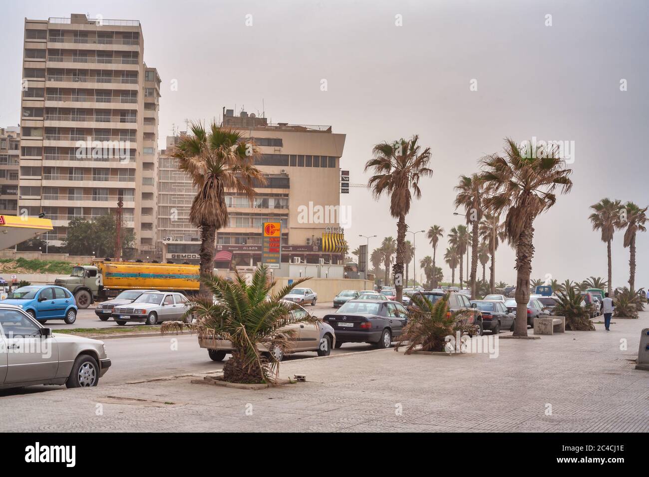 Corniche, l'architecture de la ville, Beyrouth, Liban Banque D'Images