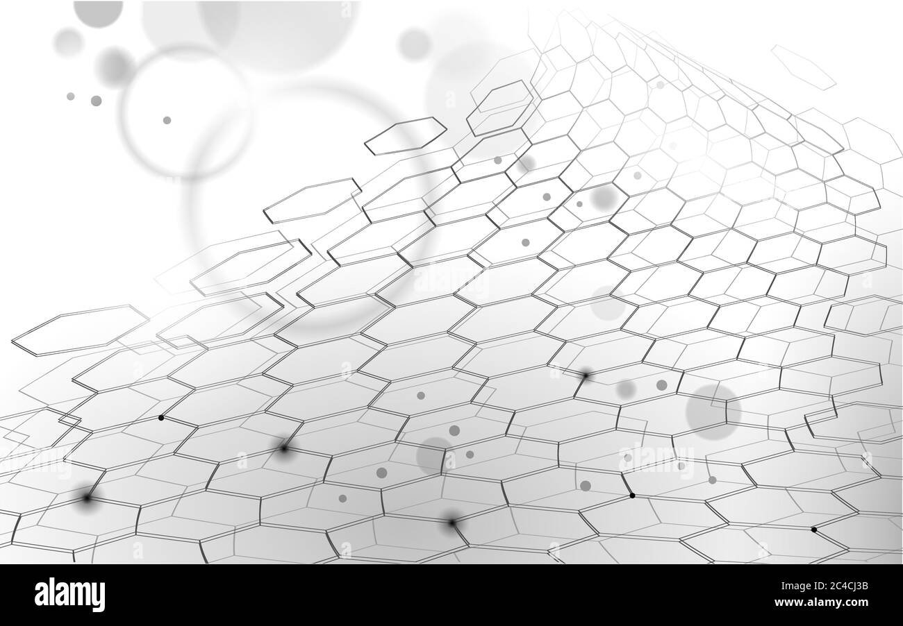 3D nanotechnologies graphène texture cyberespace. Conception de matériaux modernes en fibres nano-chimiques. Superconducteur de couche de macro-structure de molécule d'atome Illustration de Vecteur