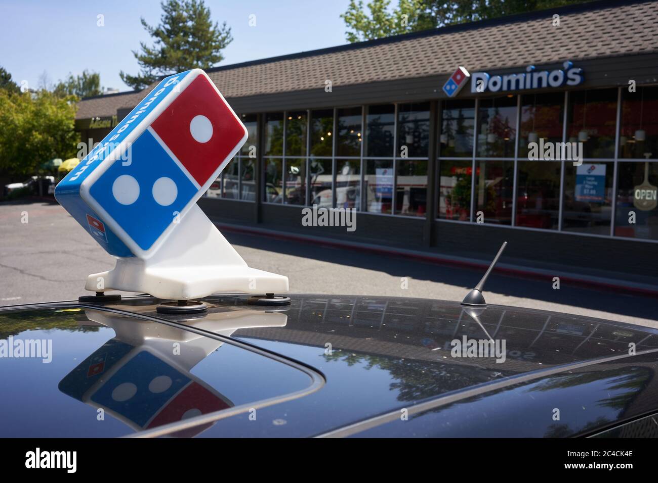 Signe de pizza dominos Banque de photographies et d’images à haute