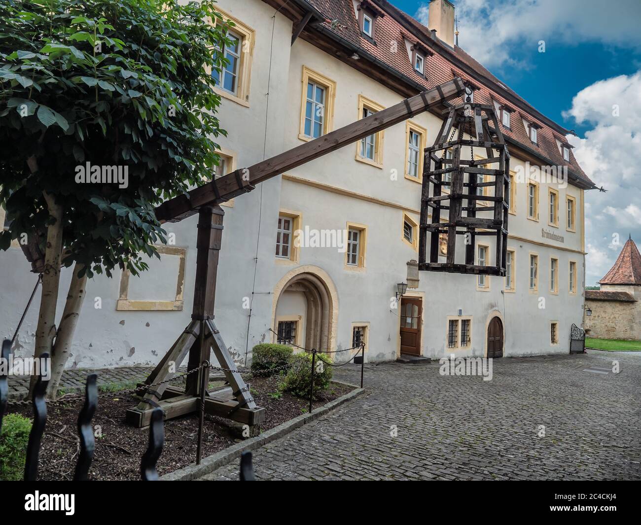 Ancienne cage pour criminels à Rothenburg ob der Tauber, Allemagne Banque D'Images