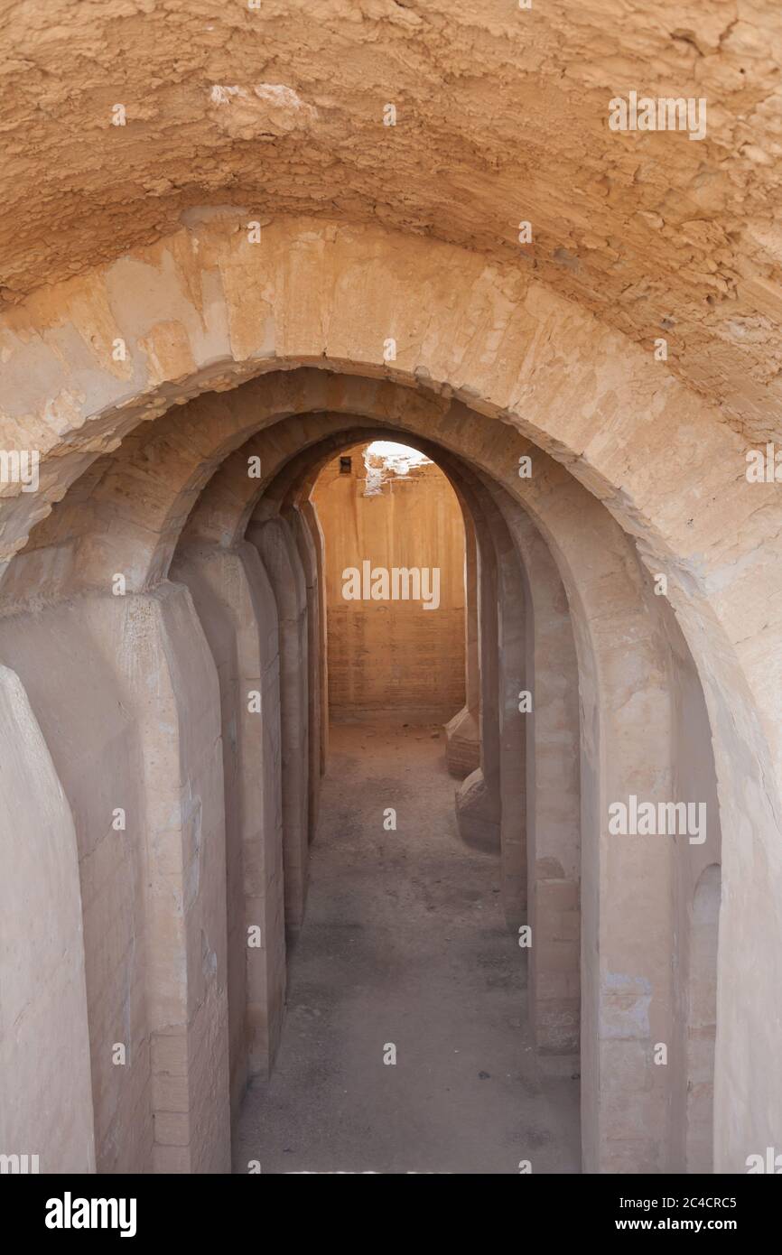 Réservoir d'eau, Resafa, Sergiopolis, près de AR Raqqah, ville romaine et byzantine dans le désert, Syrie Banque D'Images
