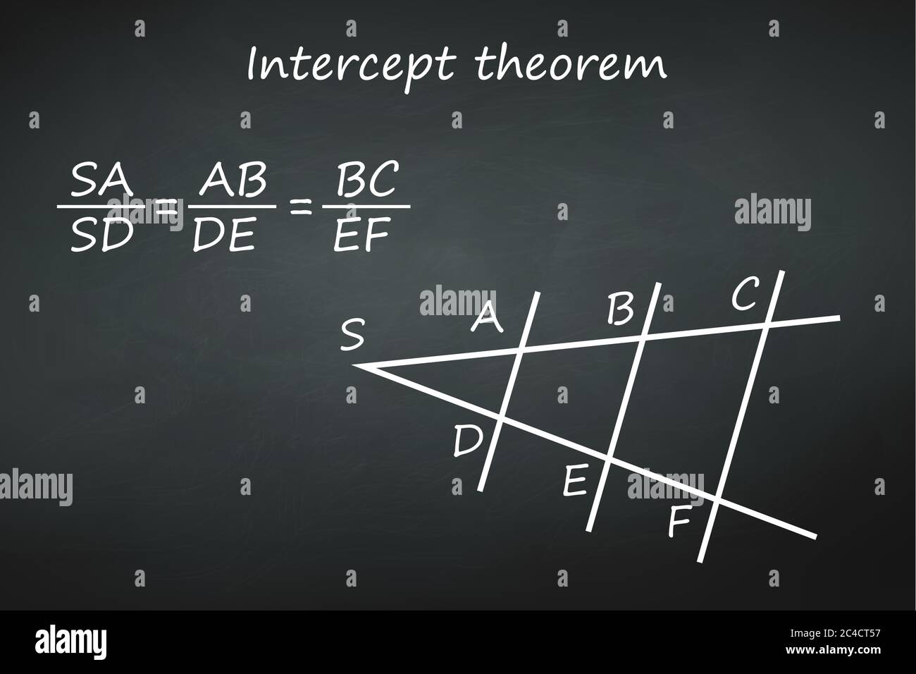 Intercepter le théorème sur le vecteur de tableau de surveillance Illustration de Vecteur