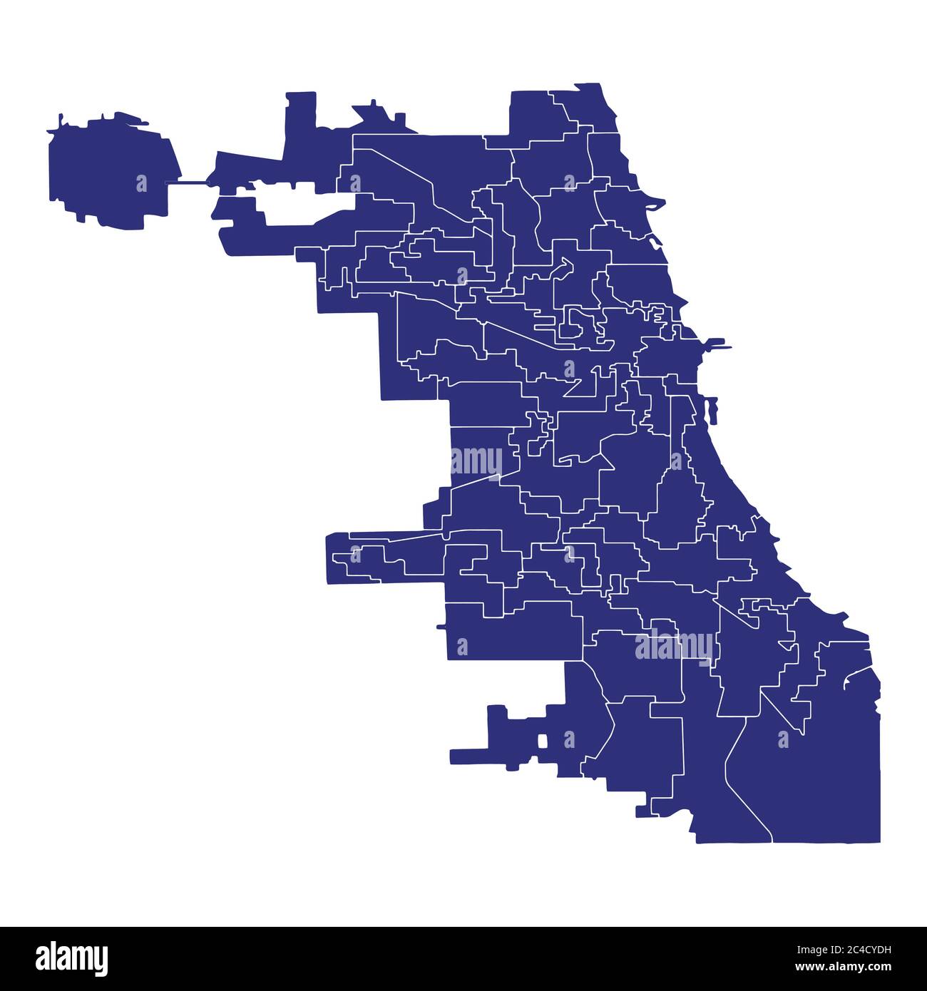 Carte de haute qualité de Chicago est une ville des États-Unis d'Amérique avec des frontières des comtés Illustration de Vecteur Carte de haute qualité de Chicago est une ville des États-Unis d'Amérique avec des frontières des comtés Illustration de Vecteur