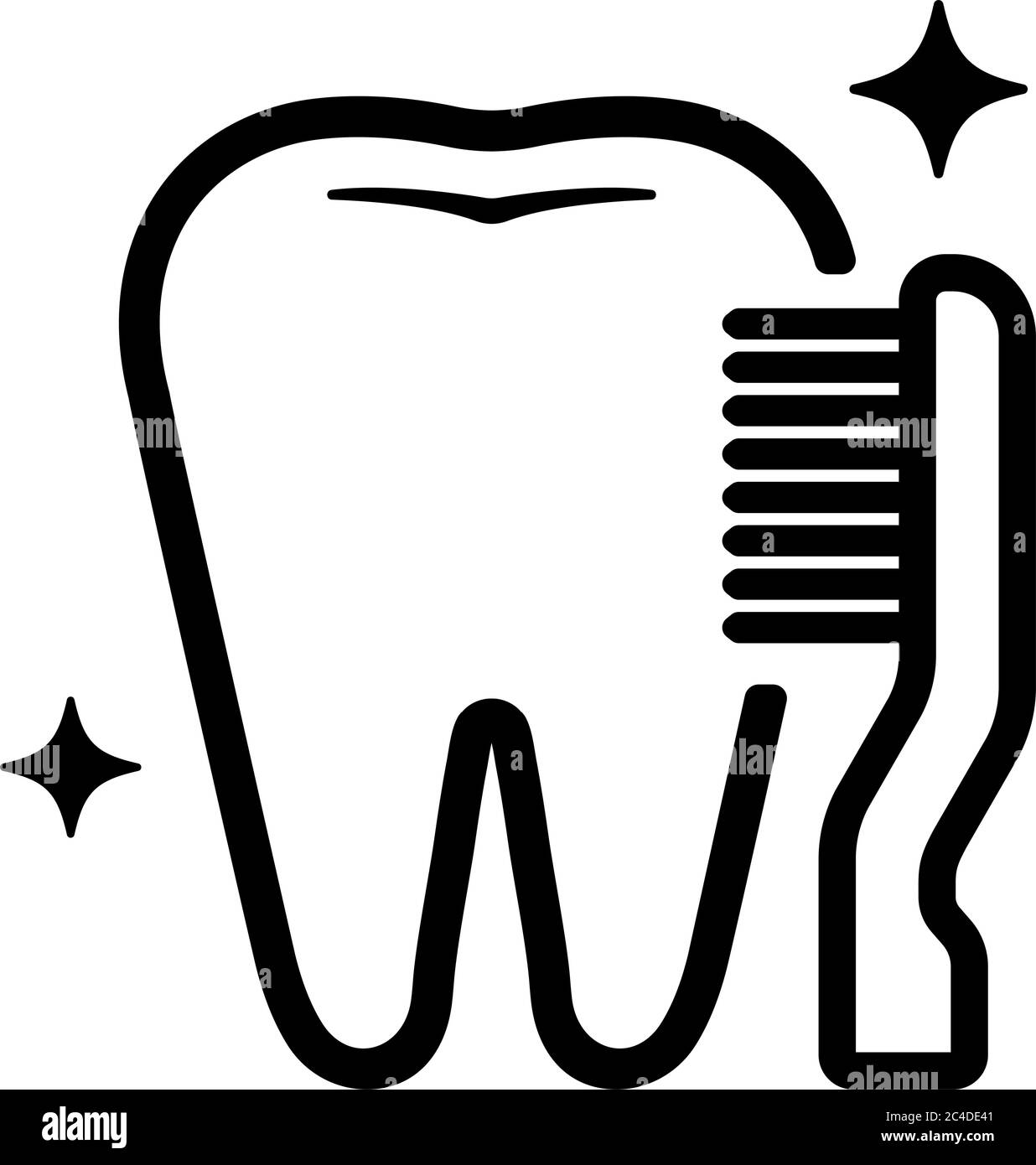 Soins dentaires , icônes connexes de la dent illustration / brosse à dents Illustration de Vecteur