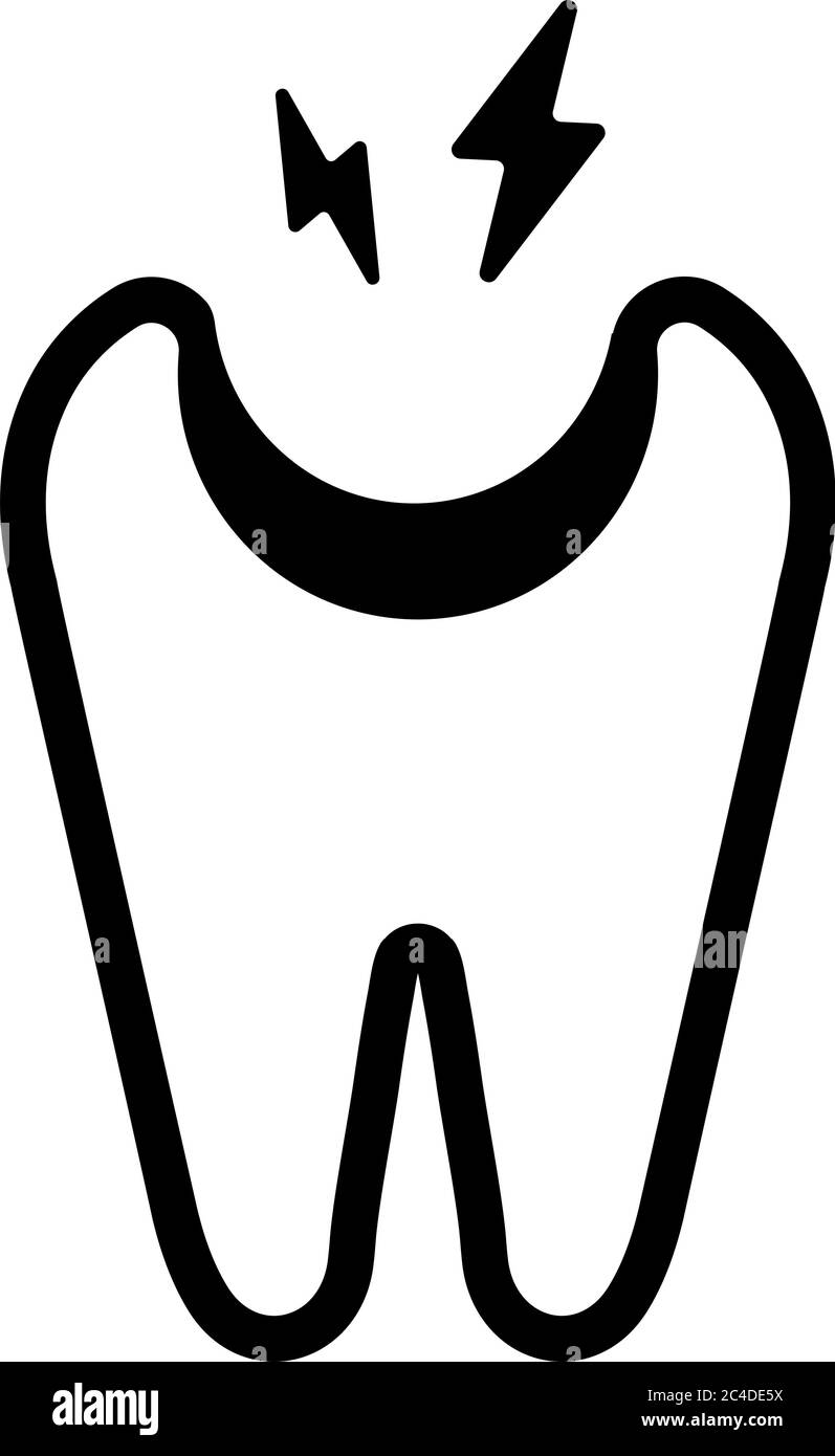 Soins dentaires , icônes connexes de la dent illustration / la pourriture de la dent Illustration de Vecteur