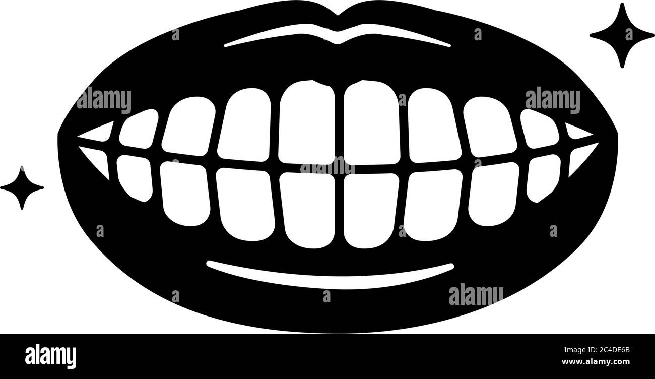 Soins dentaires , icônes connexes de la dent illustration / dents saines Illustration de Vecteur