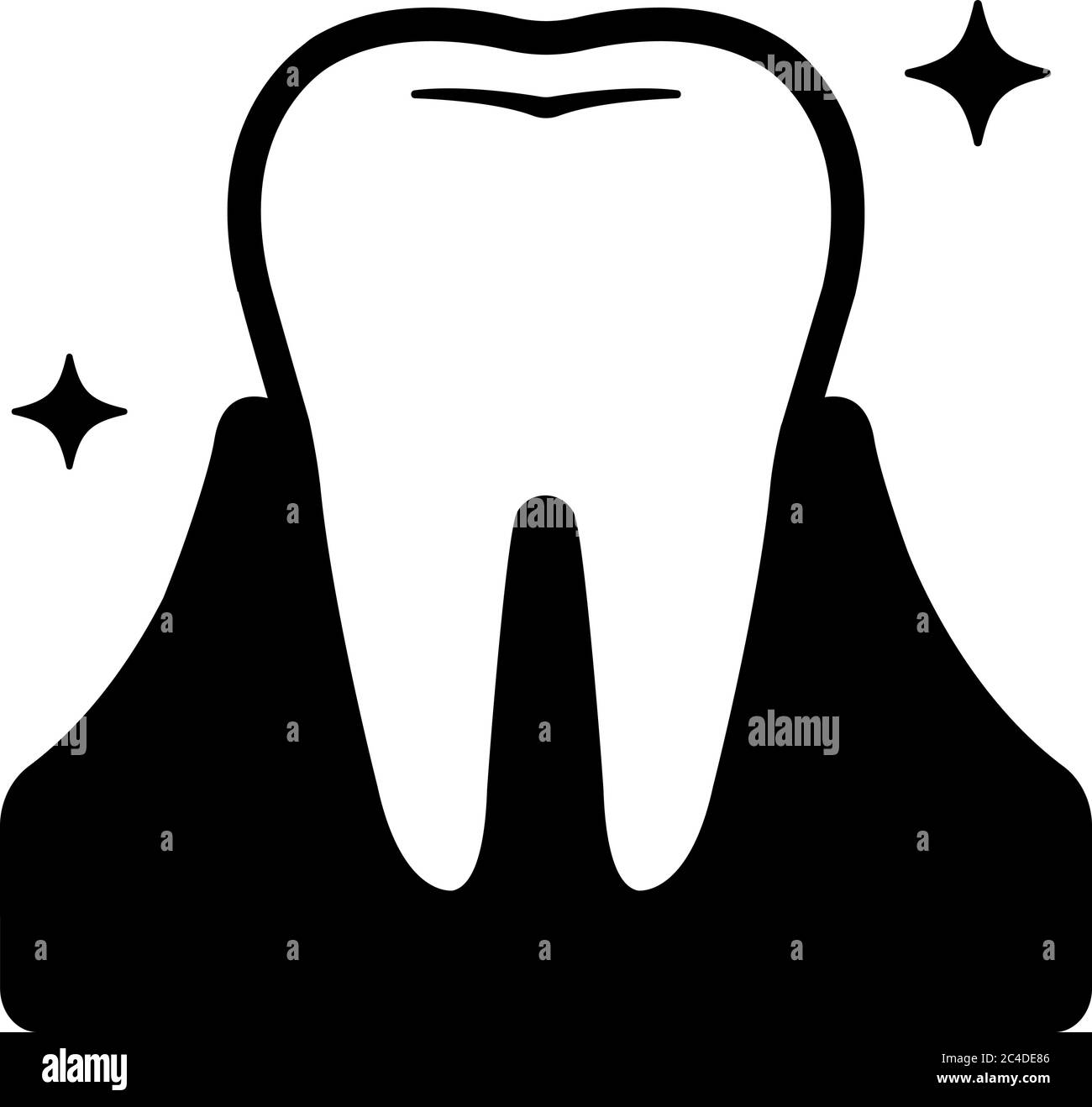 Soins dentaires , icônes connexes de la dent illustration / dents saines Illustration de Vecteur