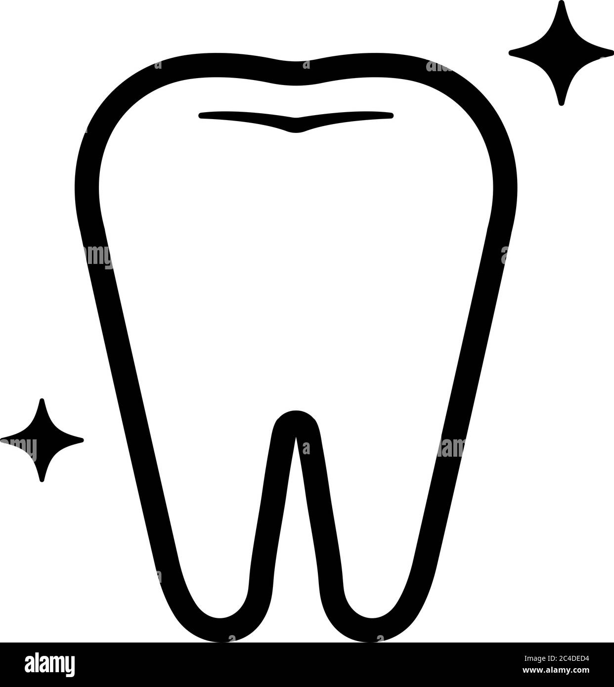 Soins dentaires , icônes connexes de la dent illustration / dents saines Illustration de Vecteur