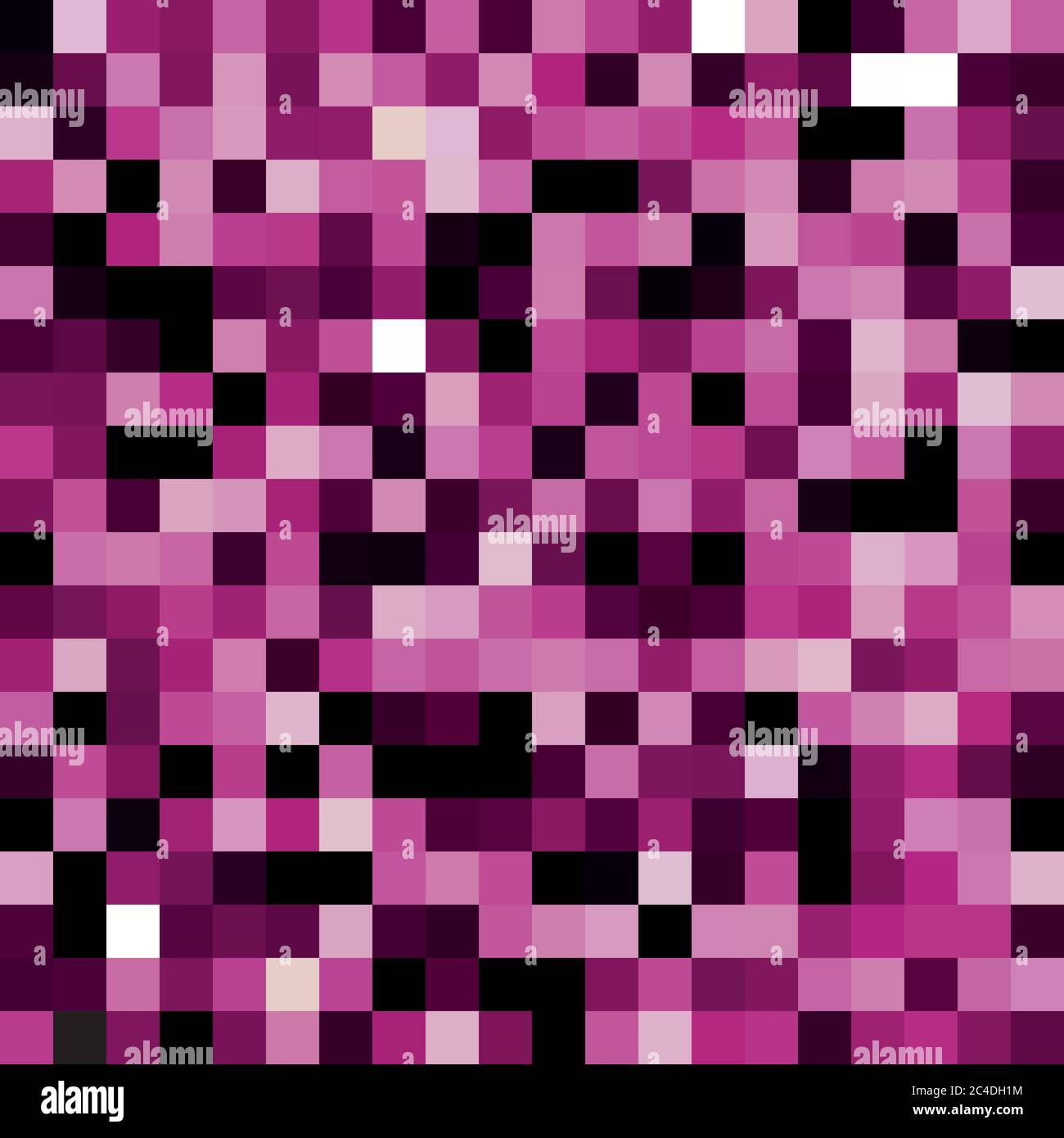 Mosaïque de fond de pixel rose abstrait composée de petits carrés. Motif vectoriel transparent. Illustration de Vecteur