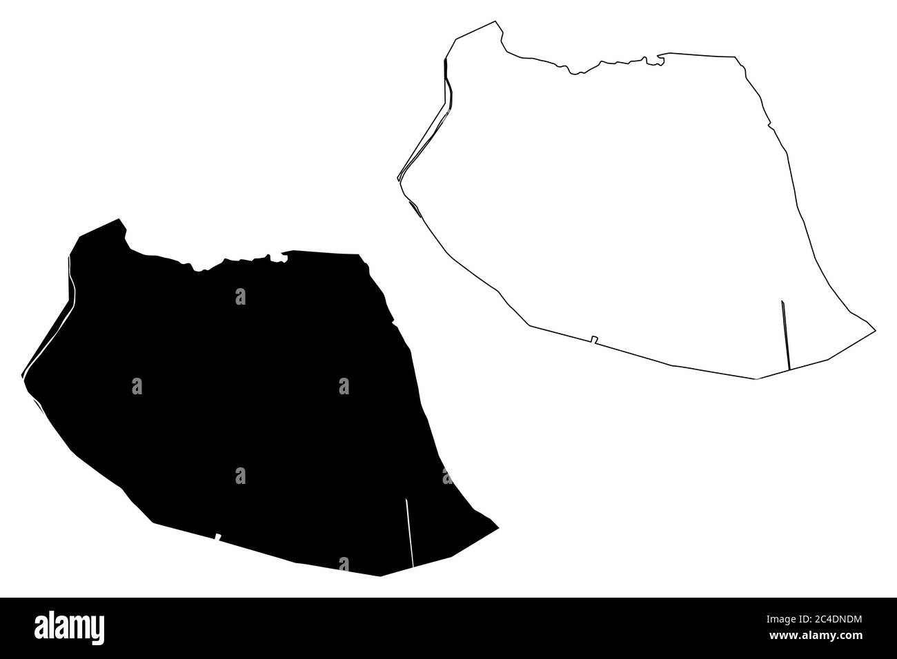 Ville de Hanoi (République socialiste du Vietnam, région du delta de la rivière Hong ou du delta de la rivière Rouge) carte illustration vectorielle, croquis de gribouillage carte de la ville de Ha Noi Illustration de Vecteur