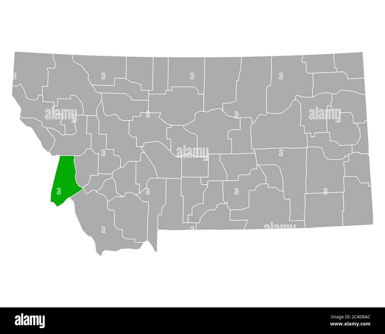 Carte de Ravalli dans le Montana Banque D'Images