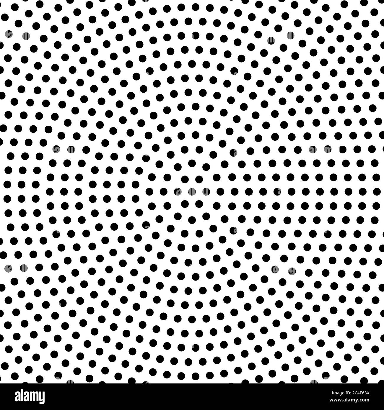 Arrière-plan abstrait en pointillés dans un arrangement circllaire. Motif vectoriel simple de points noirs sur fond blanc. Illustration de Vecteur