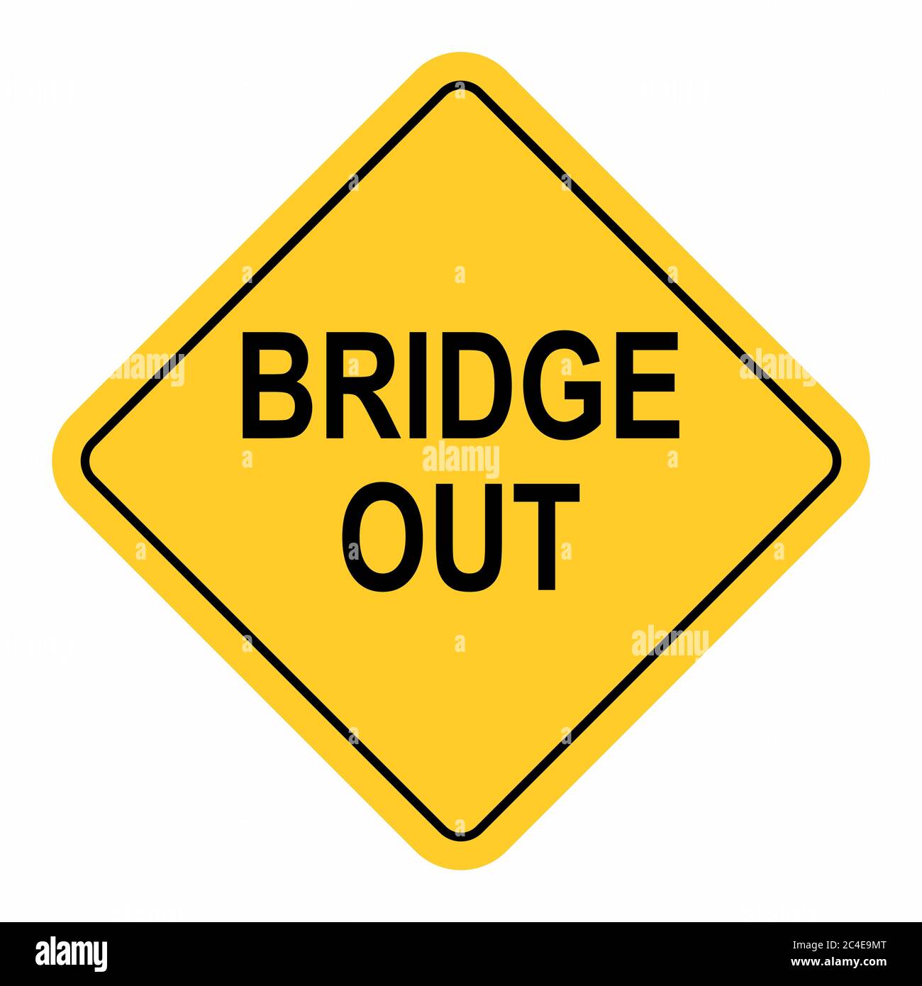 Panneau de signalisation Bridge Out Illustration de Vecteur