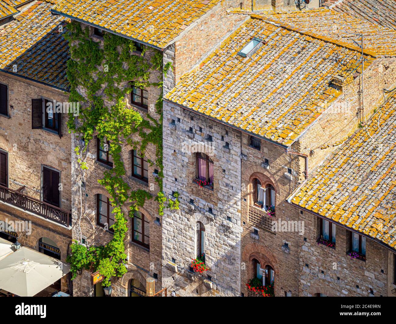 Architecture traditionnelle de San Gimignano, Italie. Banque D'Images
