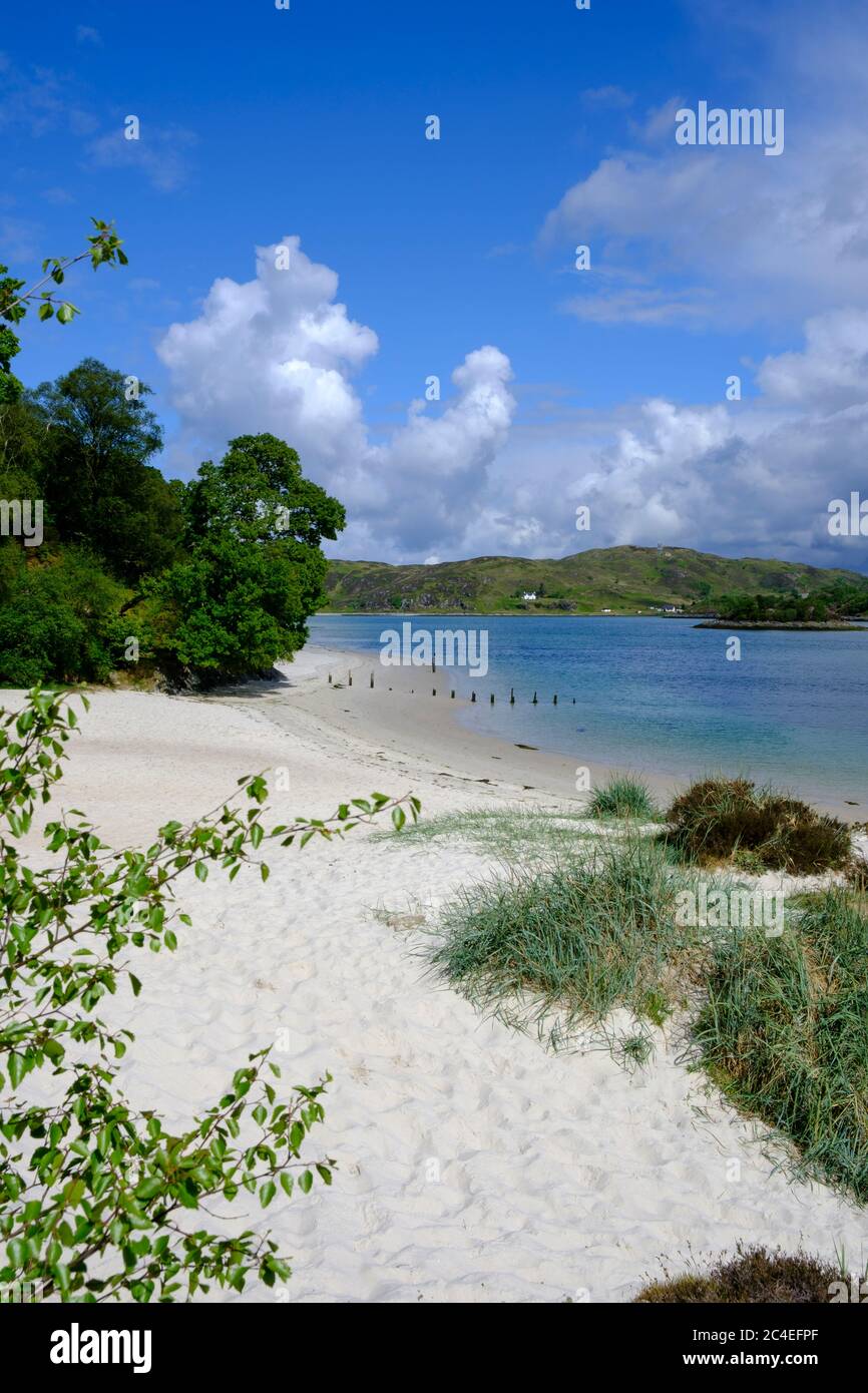 Morar beach Lochaber Mallaig Inverness Ecosse Highland Banque D'Images