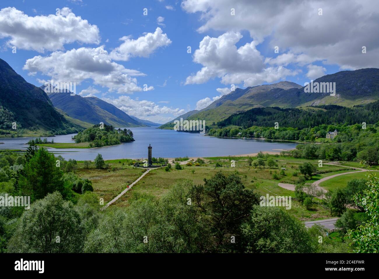 Glenfinnan Monument Loch Shiel Highland Ecosse Banque D'Images