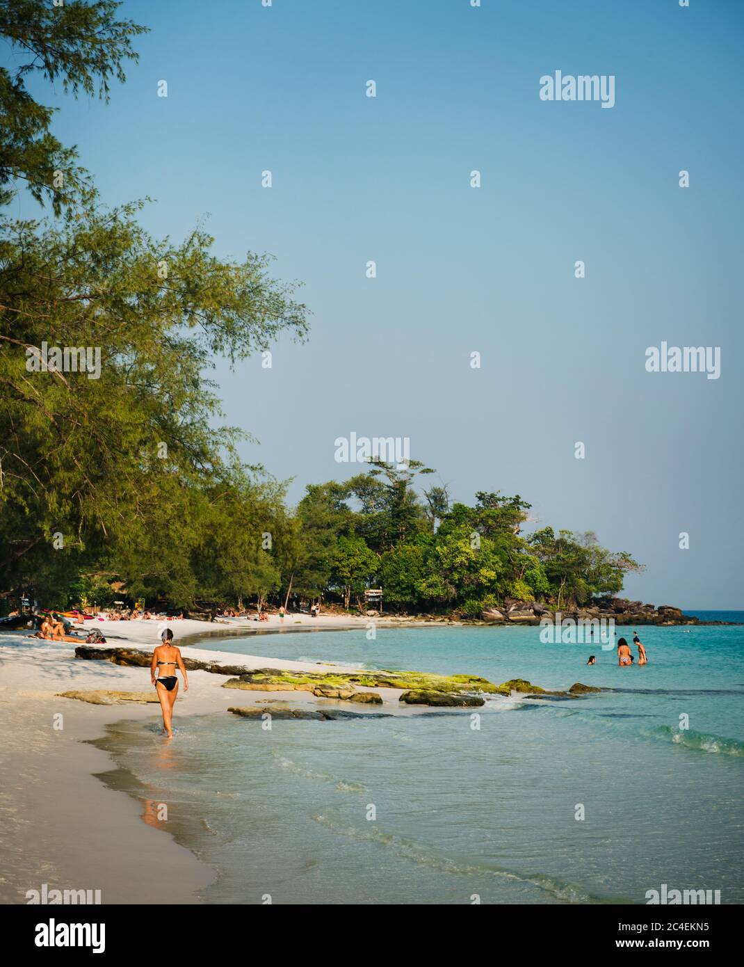 Plage de Kaôh Rong, Koh Rong, Cambodge, Asie du Sud-est Banque D'Images